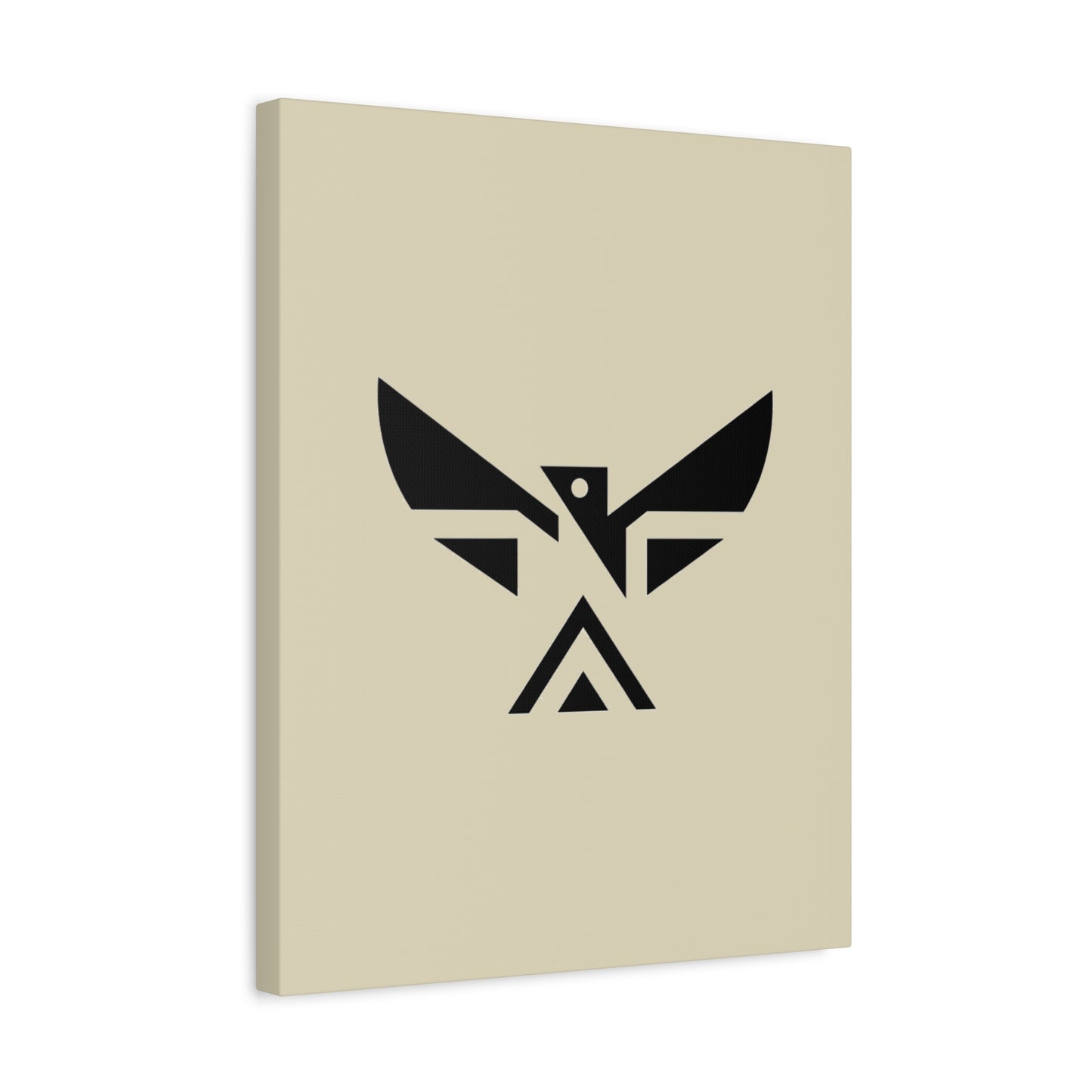 Minimalist Geometric Eagle Canvas Print — Modern Native-Inspired Wall Art