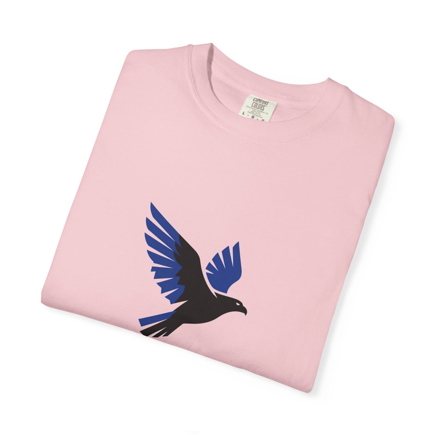 Blue Raven Graphic T-Shirt — Minimal Flying Bird Tee