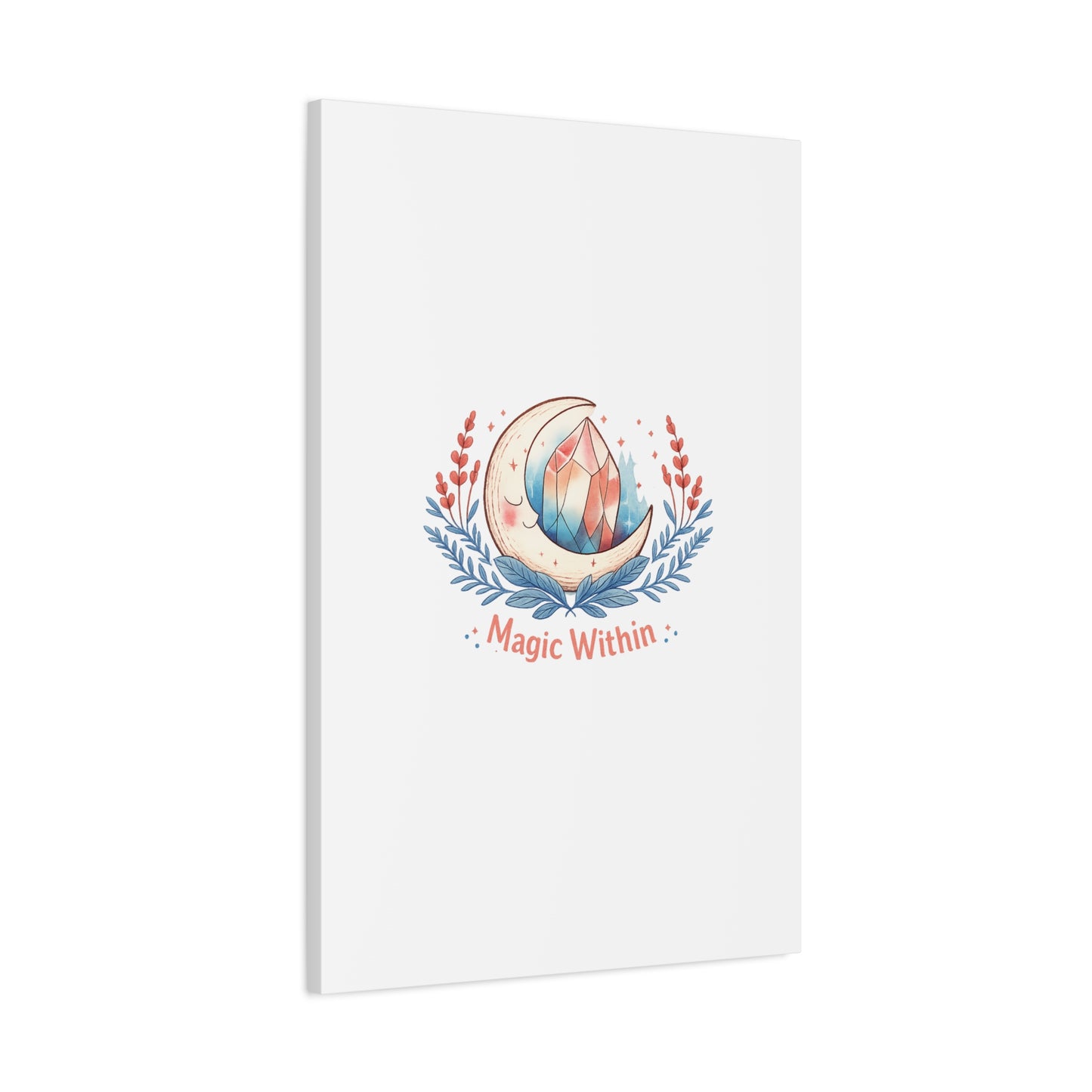 Magic Within Moon Crystal Canvas | witchcore, moon phase, crystals