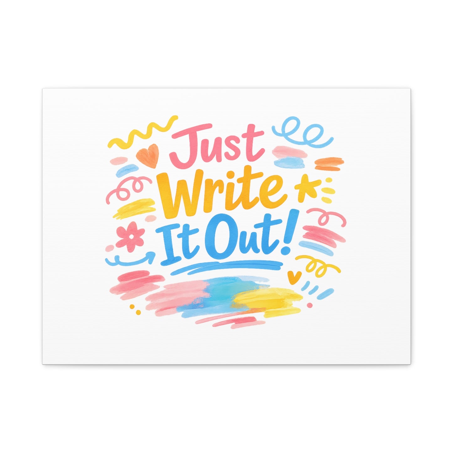 Just Write It Out! Canvas | handmade marker aesthetic, doodle art