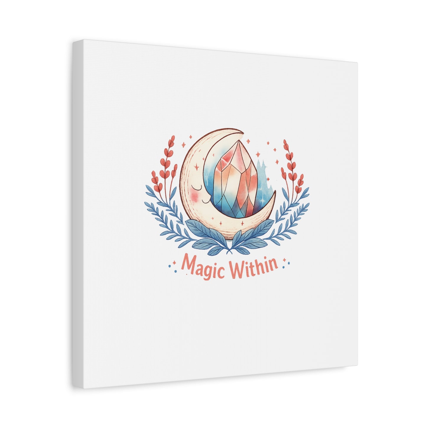 Magic Within Moon Crystal Canvas | witchcore, moon phase, crystals