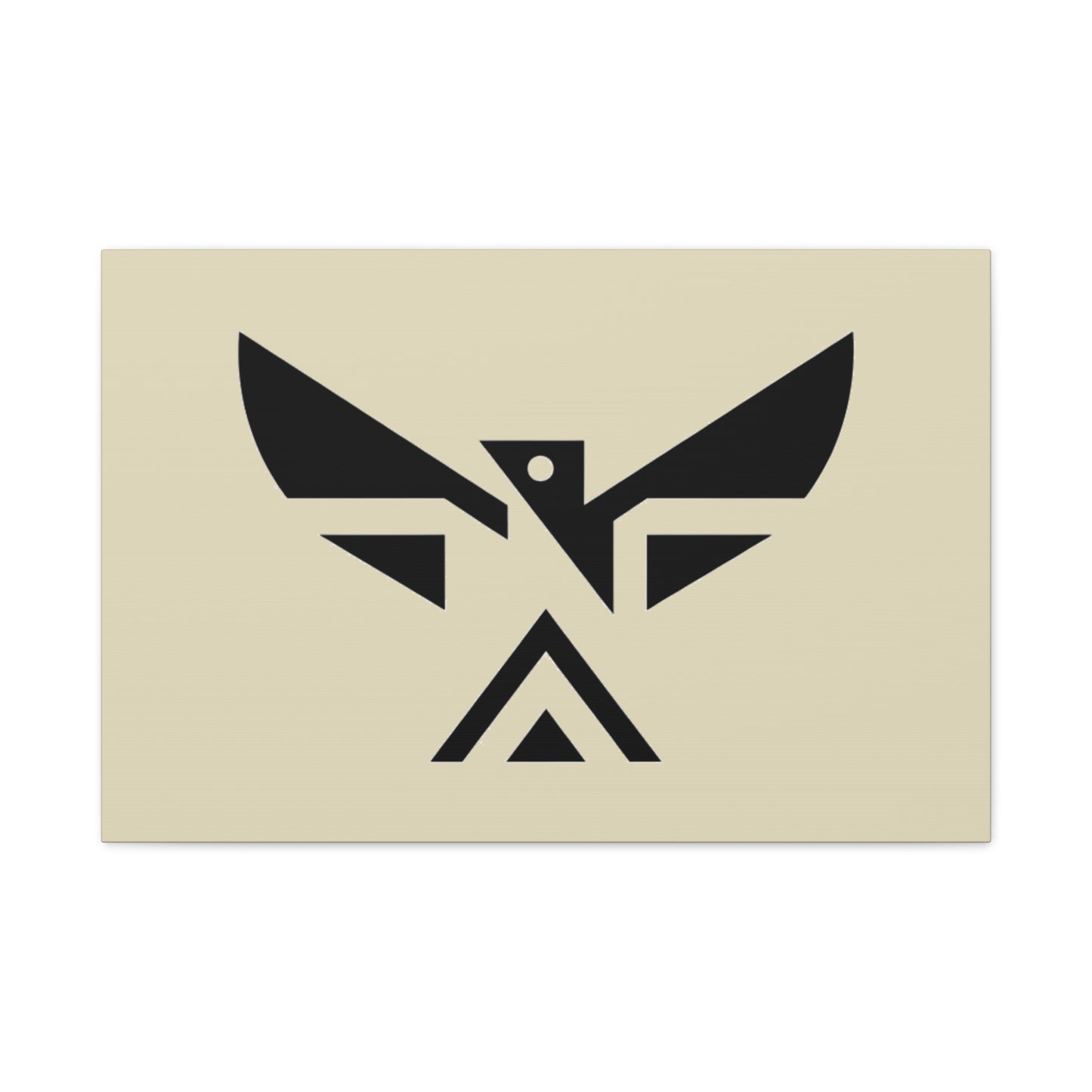 Minimalist Geometric Eagle Canvas Print — Modern Native-Inspired Wall Art