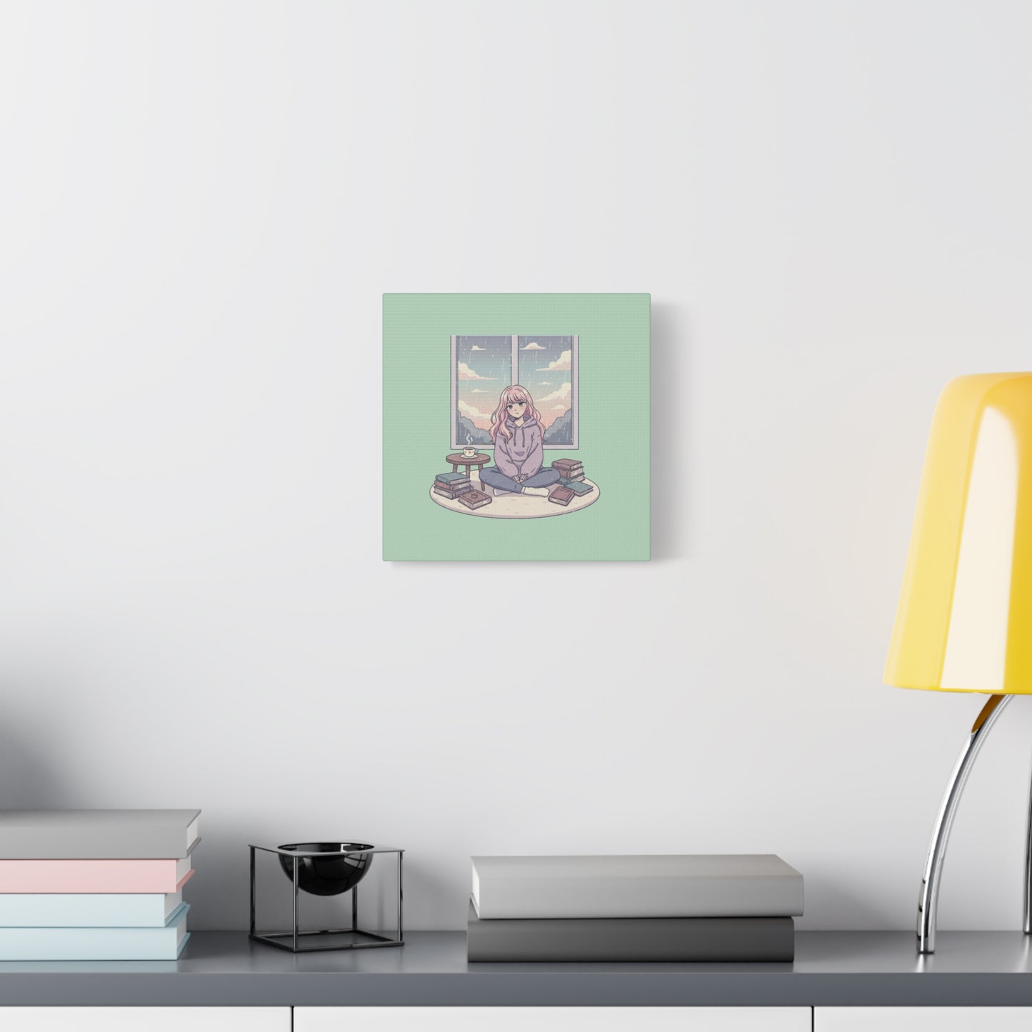 Cozy Girl Reading Wall Art — Matte Stretched Canvas