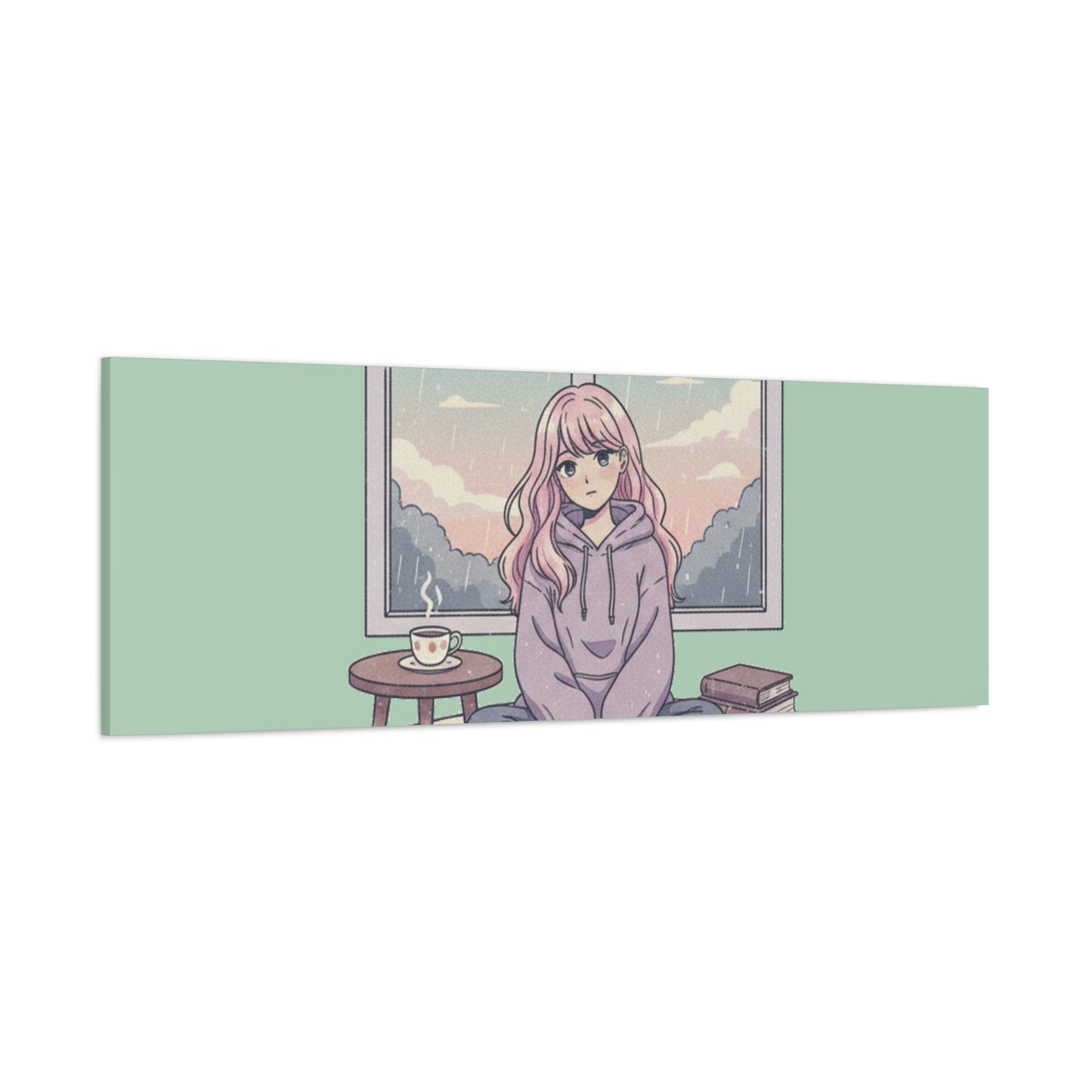 Cozy Girl Reading Wall Art — Matte Stretched Canvas