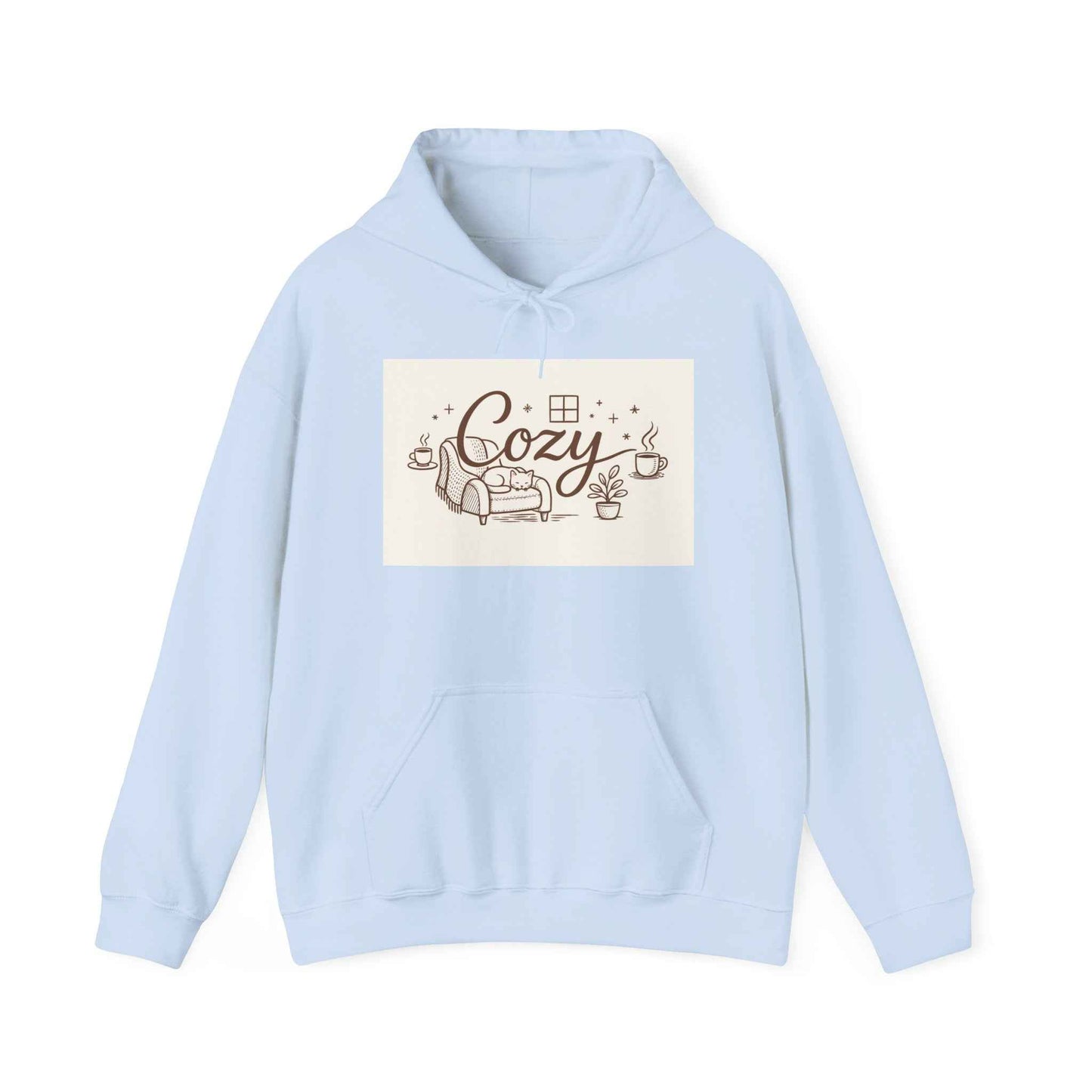 Cozy Home Hoodie — 'Cozy' Armchair & Hot Cocoa Comfort Pullover