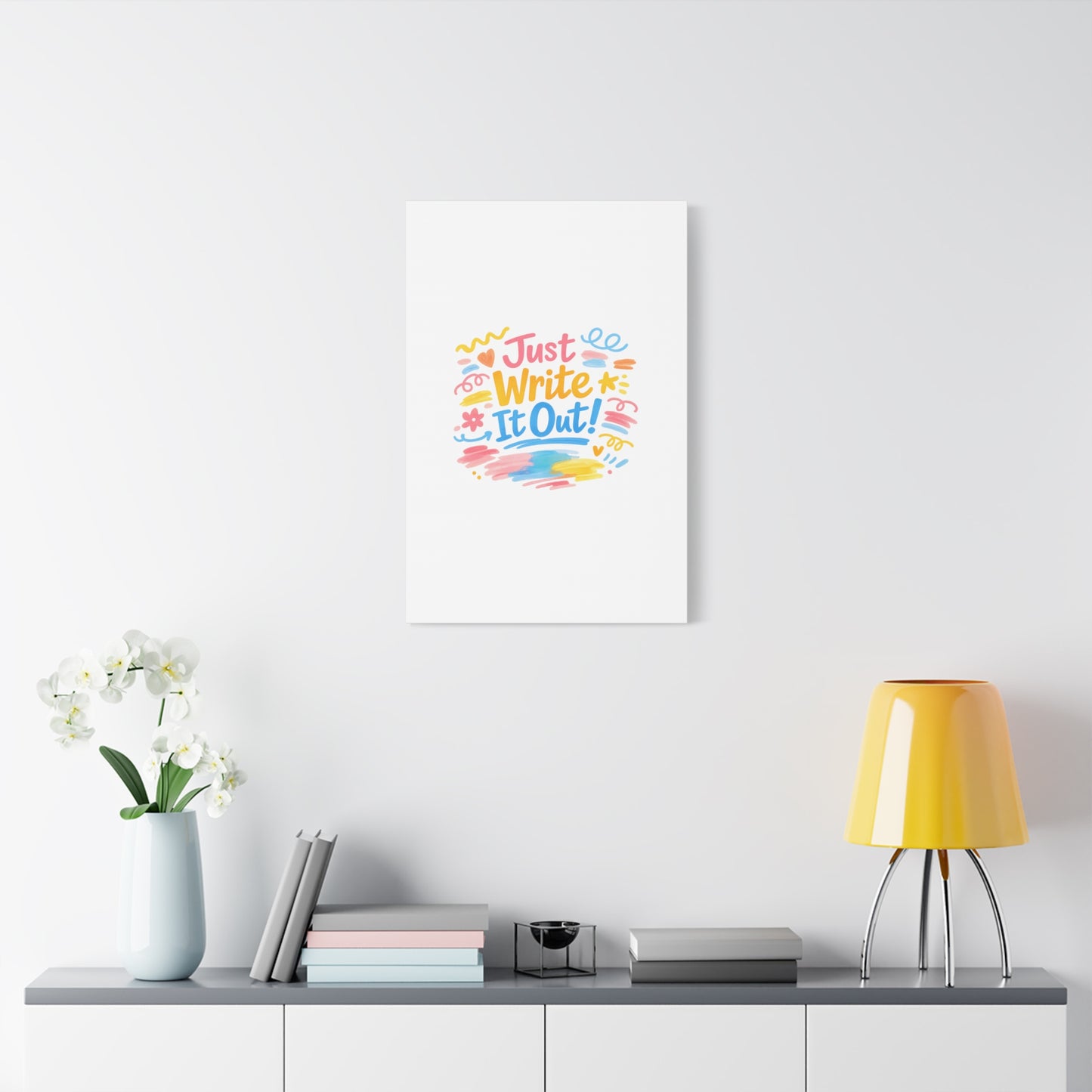 Just Write It Out! Canvas | handmade marker aesthetic, doodle art