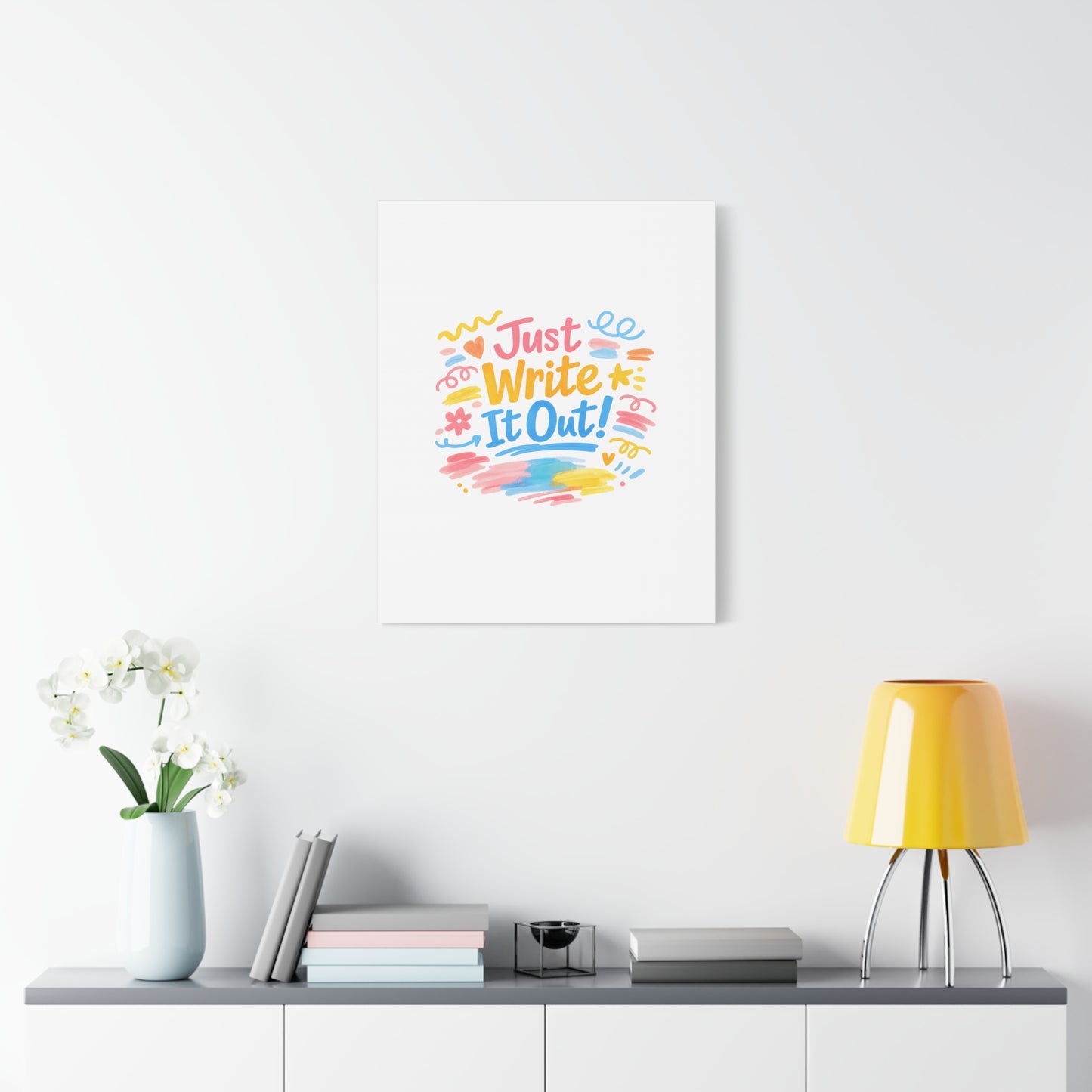 Just Write It Out! Canvas | handmade marker aesthetic, doodle art