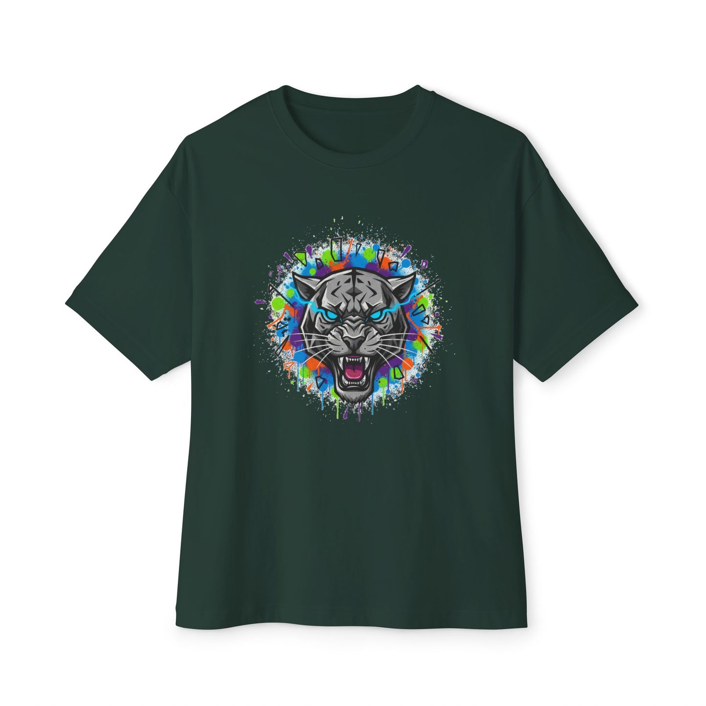 Tiger Graffiti Tee — Colorful Roaring Cat Graphic T-Shirt