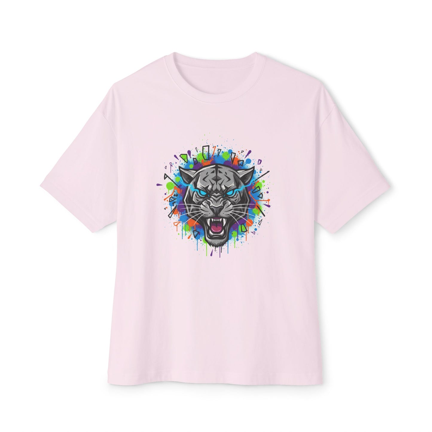 Tiger Graffiti Tee — Colorful Roaring Cat Graphic T-Shirt