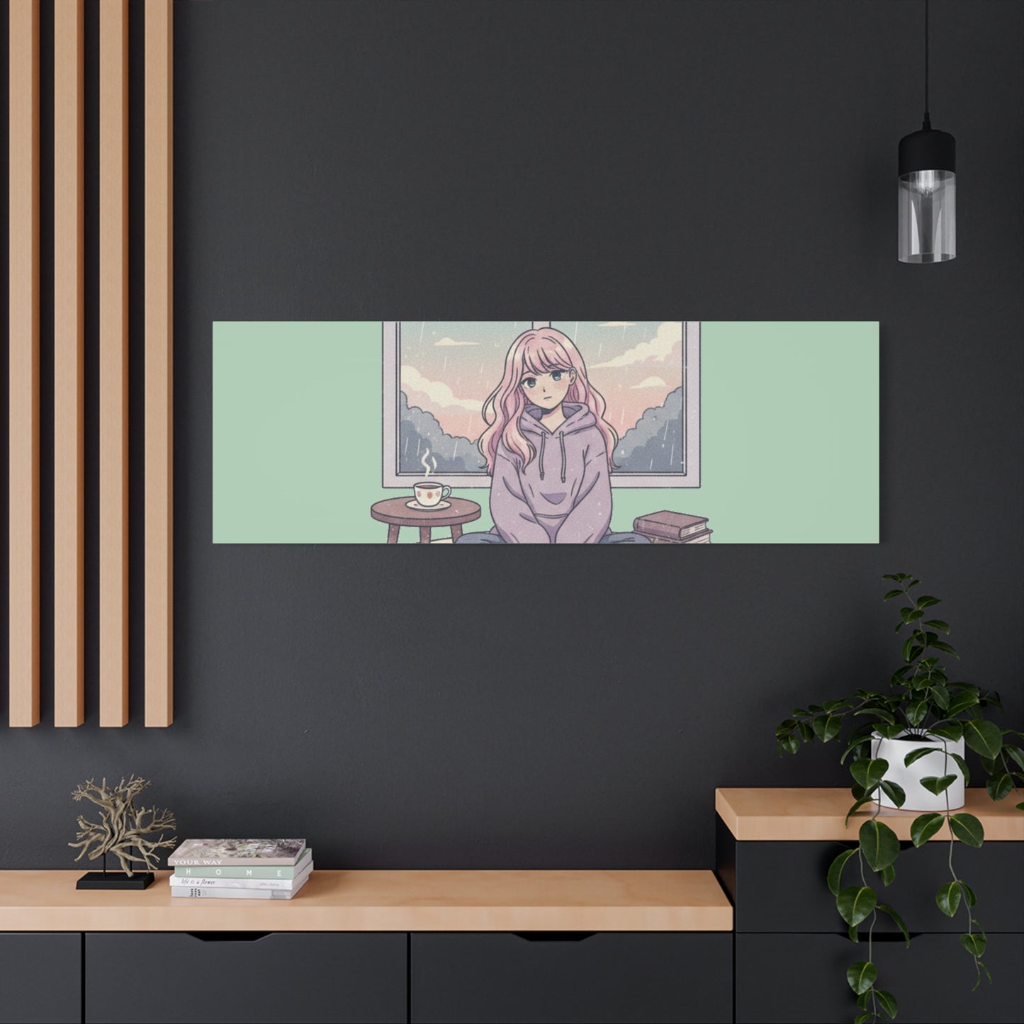 Cozy Girl Reading Wall Art — Matte Stretched Canvas