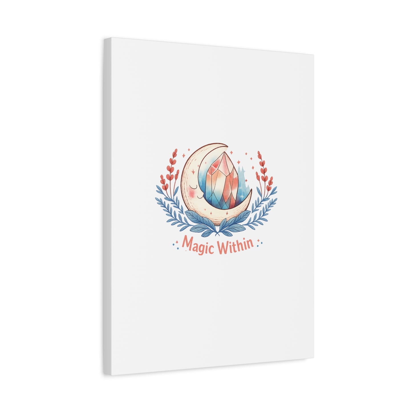 Magic Within Moon Crystal Canvas | witchcore, moon phase, crystals