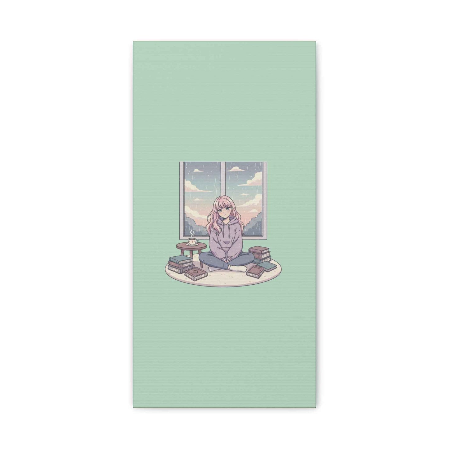 Cozy Girl Reading Wall Art — Matte Stretched Canvas