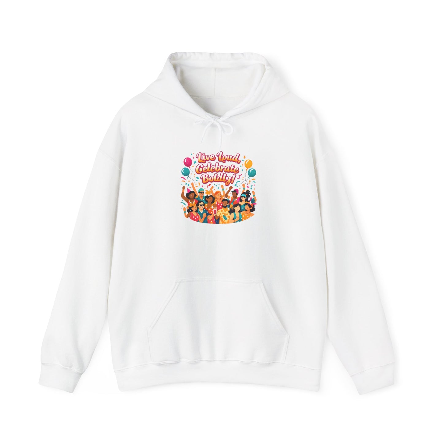 Carnival Confetti Celebration Hoodie | neon brights, color‑blocked fiesta