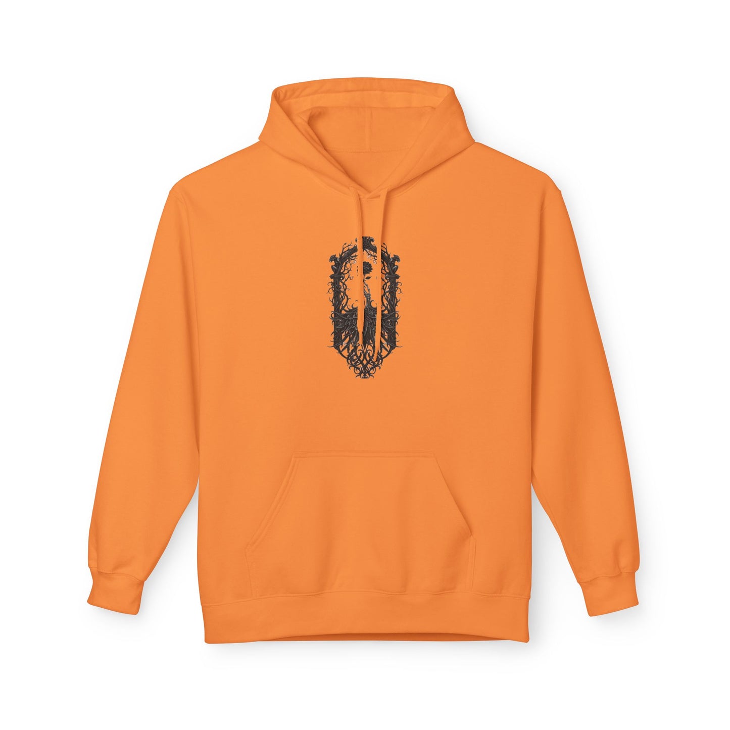 Wolf Crest Hoodie — Monochrome Forest Wolf Emblem