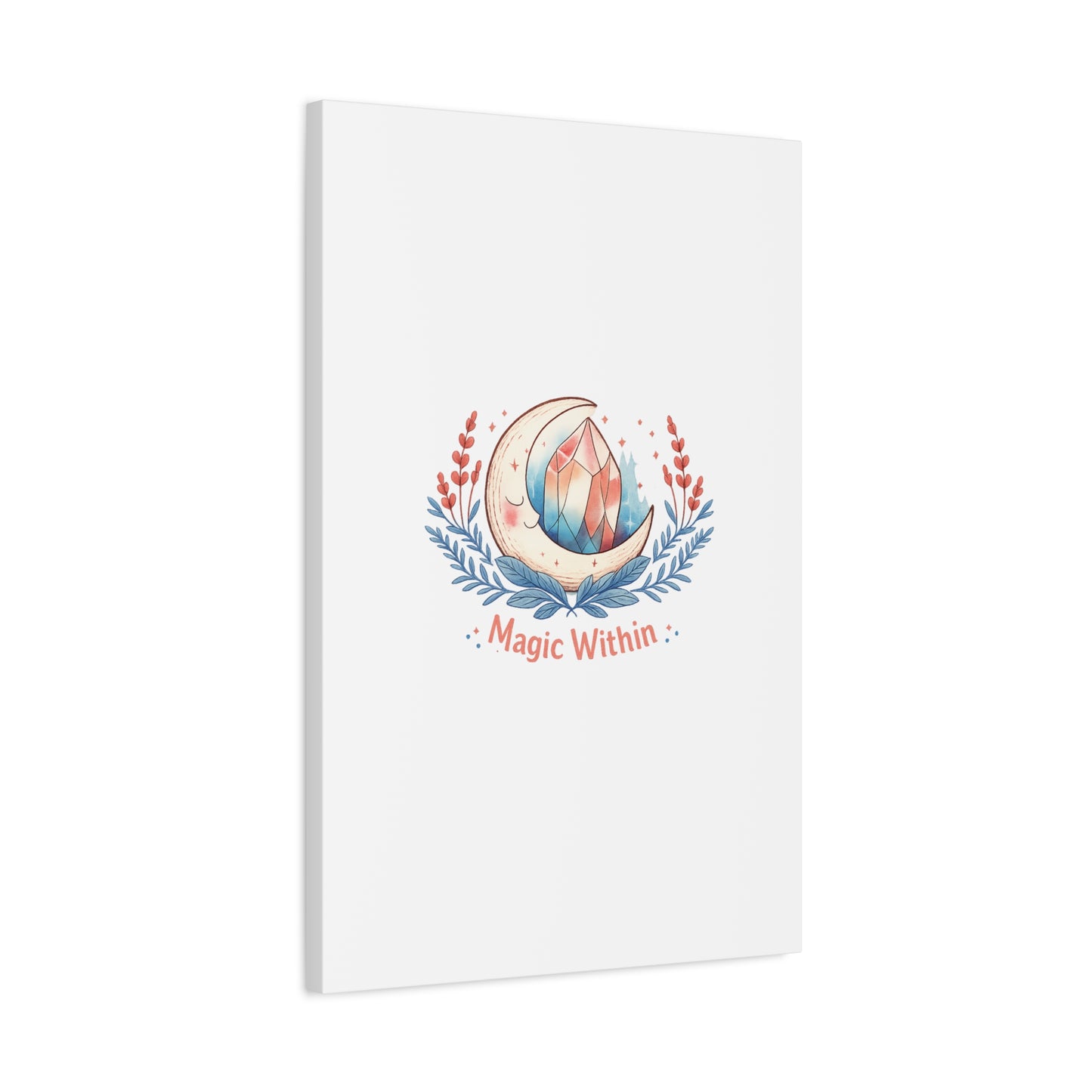 Magic Within Moon Crystal Canvas | witchcore, moon phase, crystals