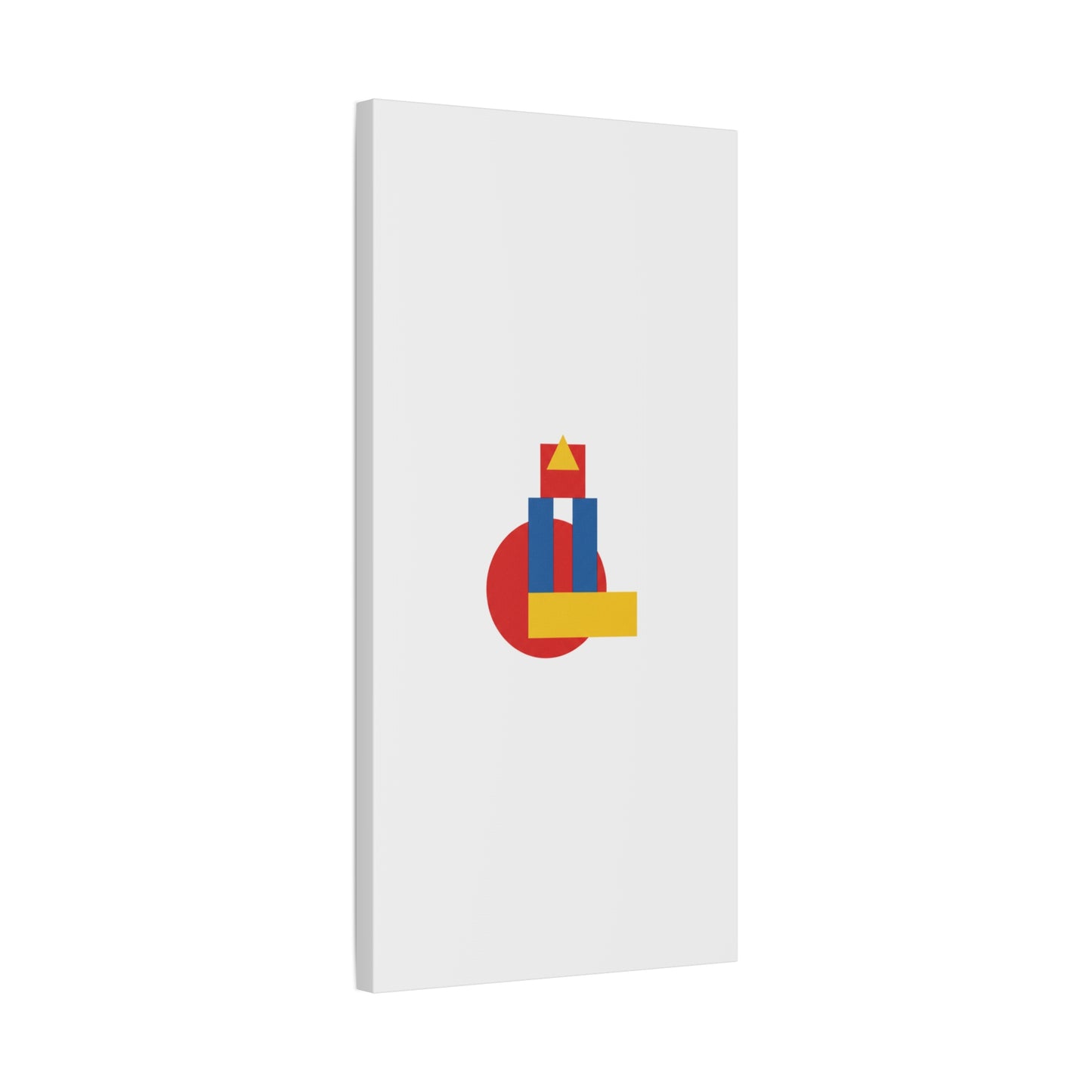 Abstract Geometric Shape Canvas Print — Minimalist Primary Color Wall Art