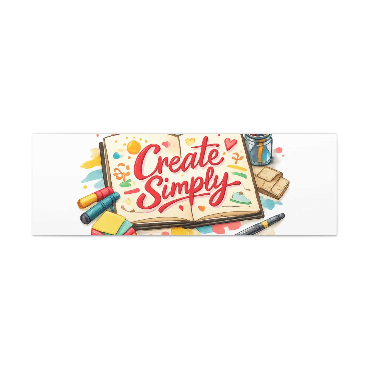 Create Simply Notebook Art Canvas | handmade marker aesthetic, hand-drawn doodle