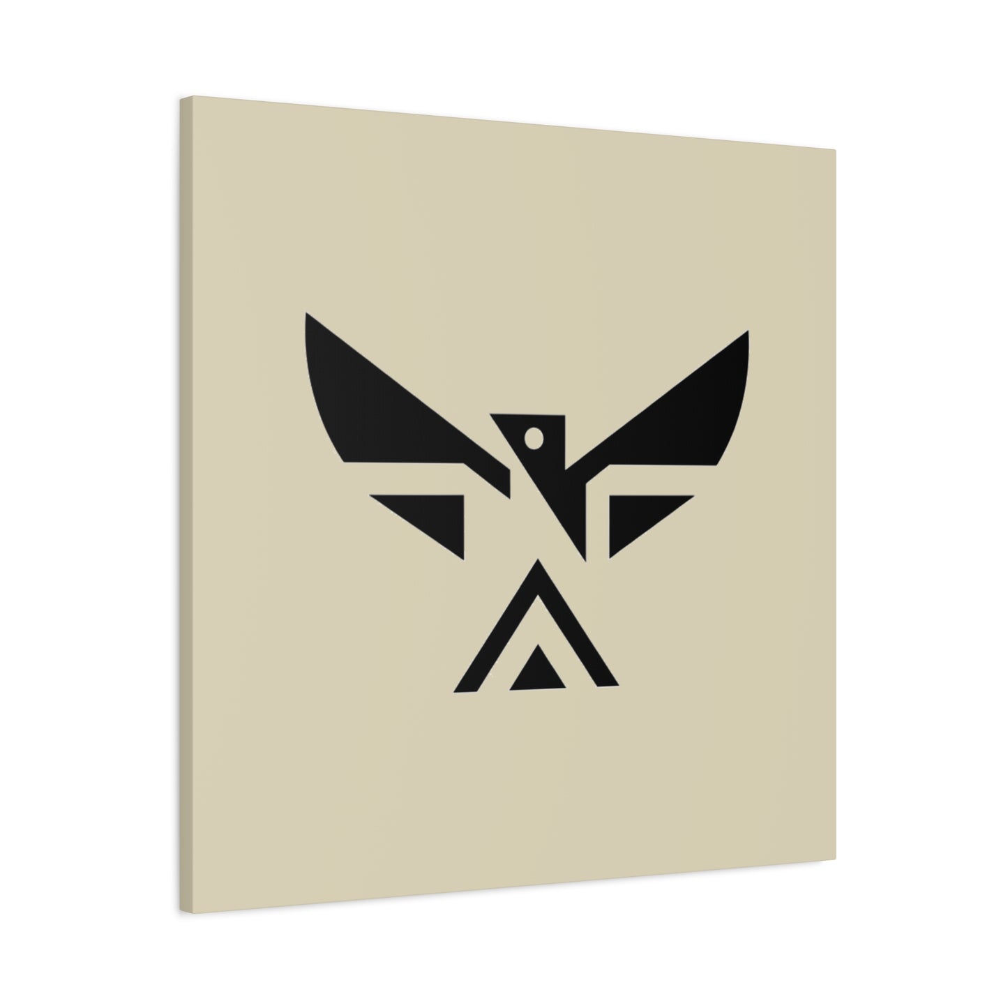 Minimalist Geometric Eagle Canvas Print — Modern Native-Inspired Wall Art