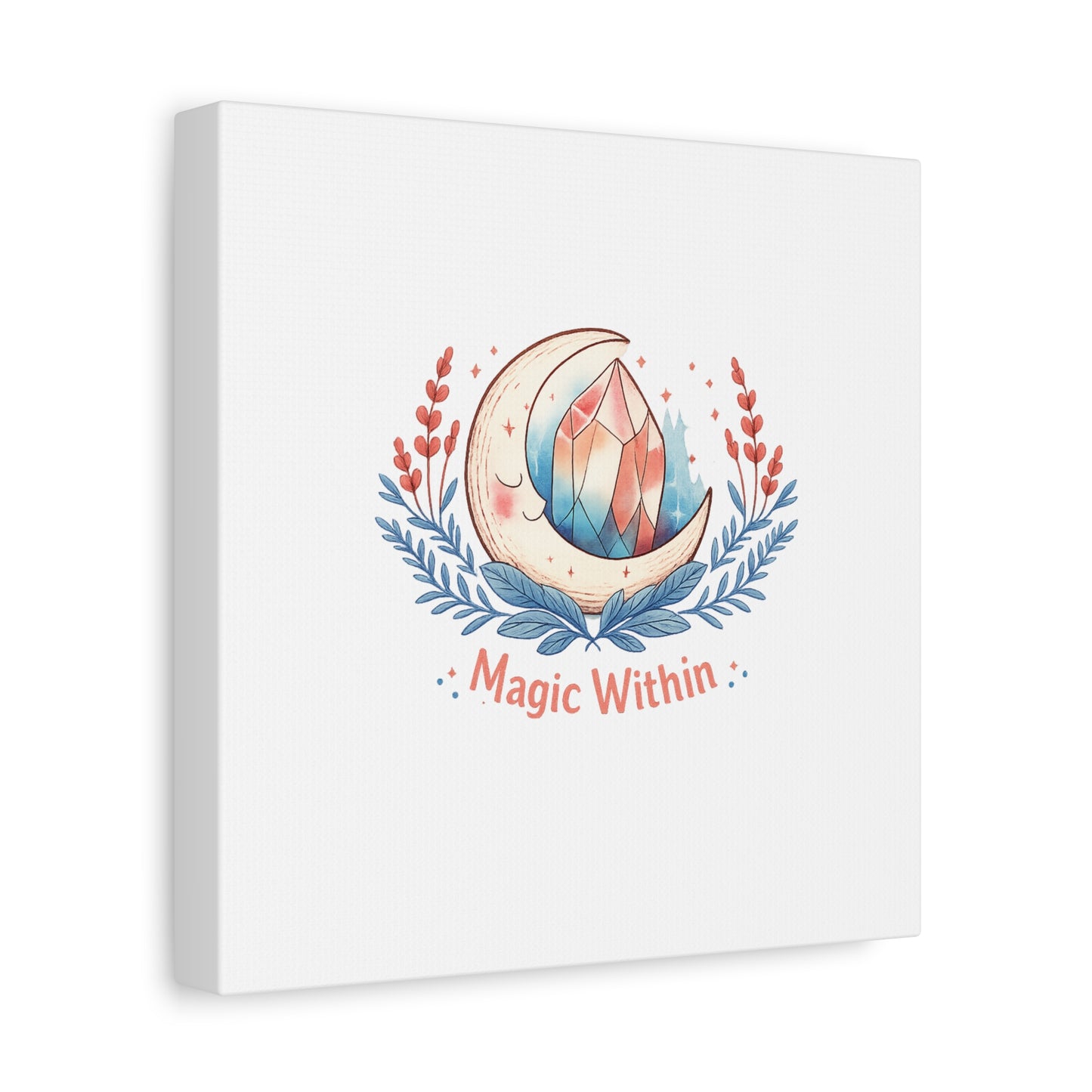 Magic Within Moon Crystal Canvas | witchcore, moon phase, crystals