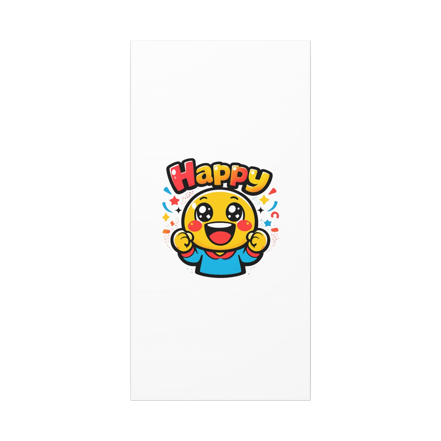 Happy Emoji Cartoon Canvas | Bold Cartoon, Thick Outline, Kawaii Minimal