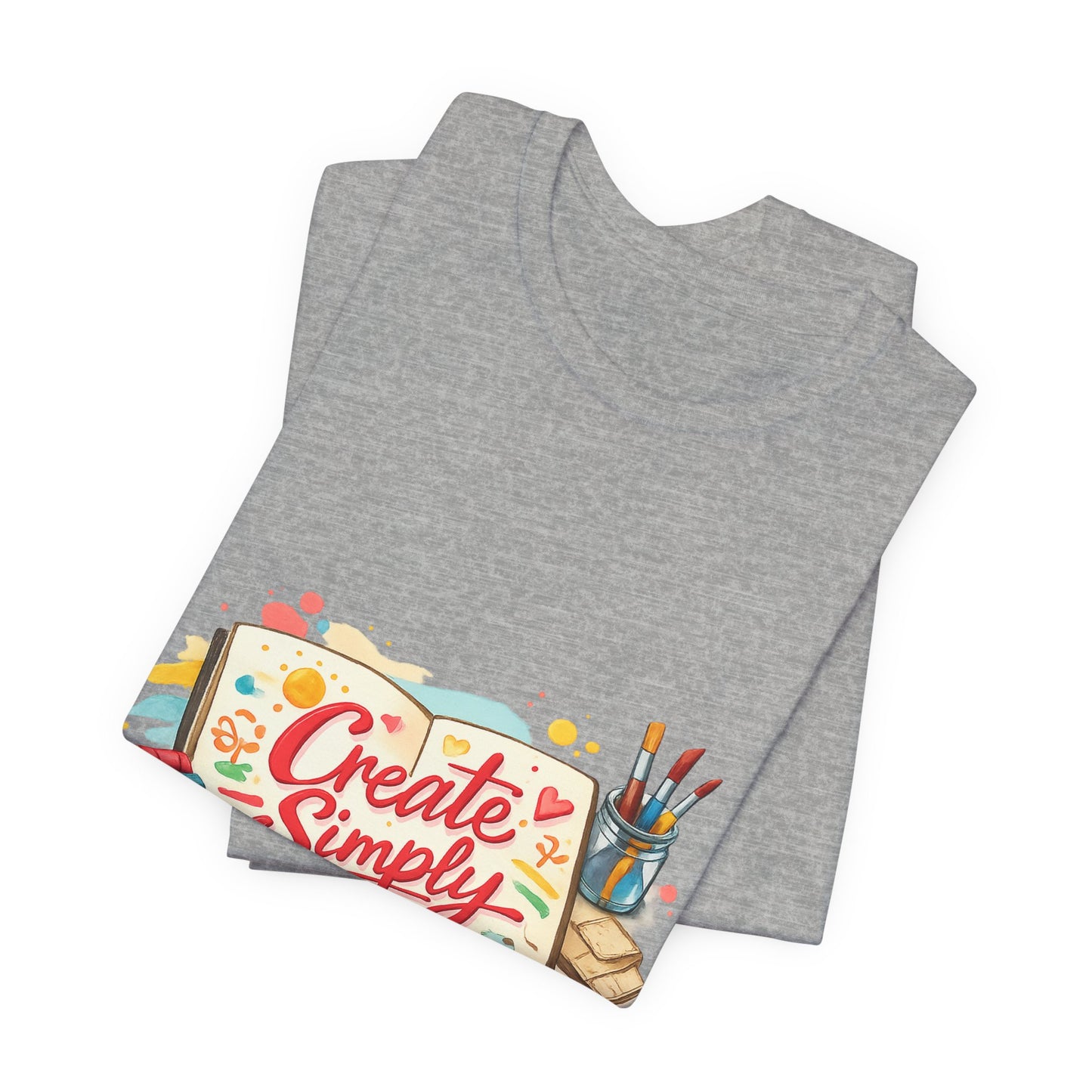 Create Simply Tee | hand‑drawn marker effect, doodle art sketchbook style