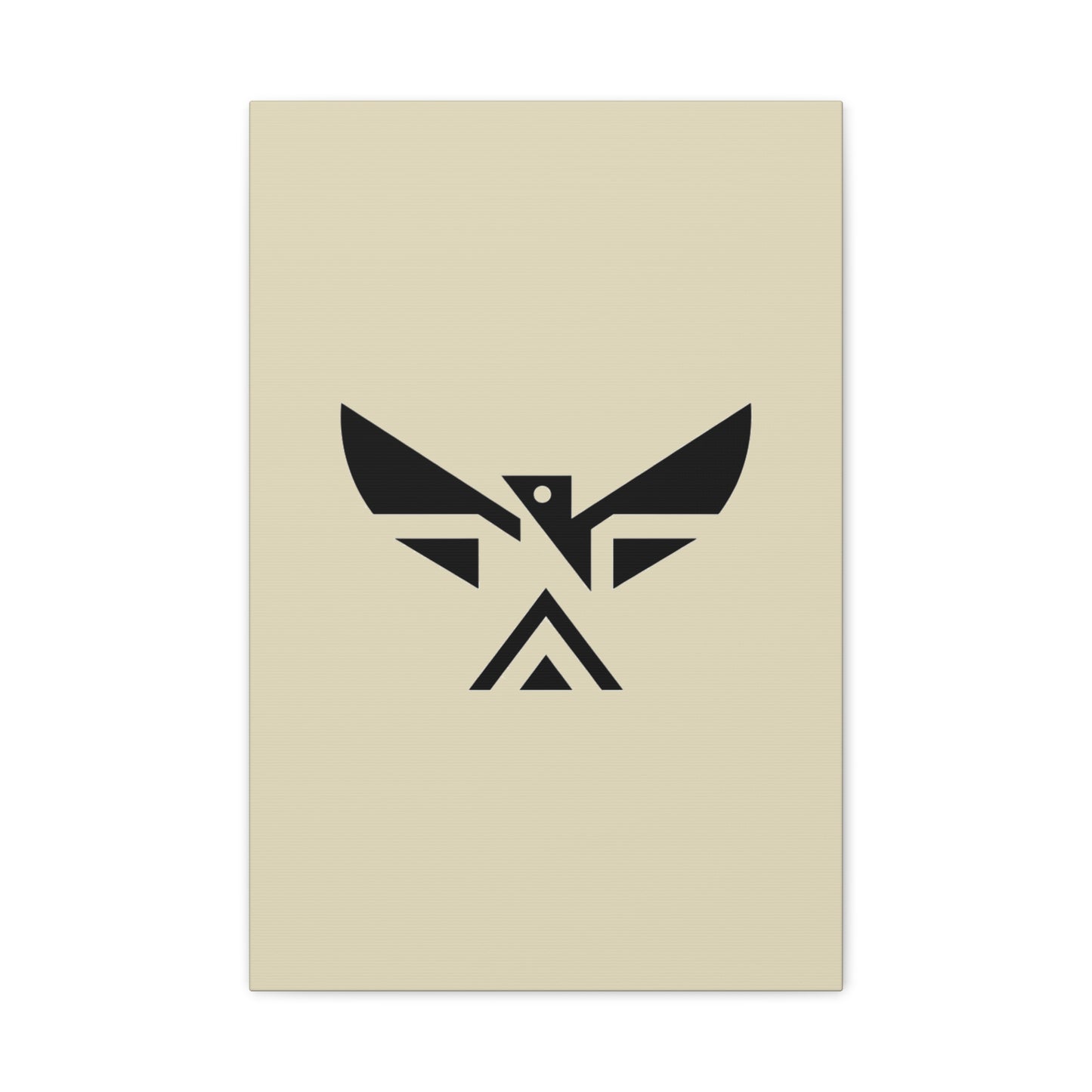 Minimalist Geometric Eagle Canvas Print — Modern Native-Inspired Wall Art