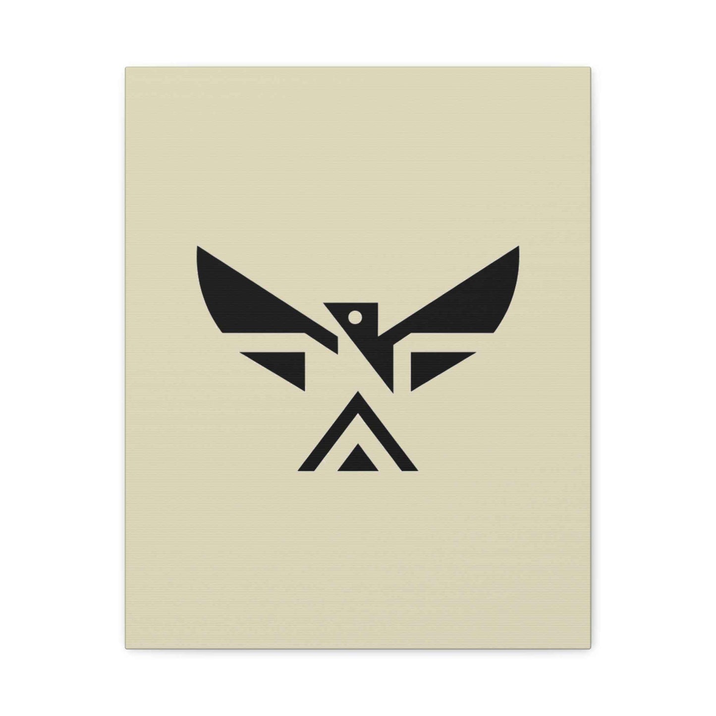 Minimalist Geometric Eagle Canvas Print — Modern Native-Inspired Wall Art