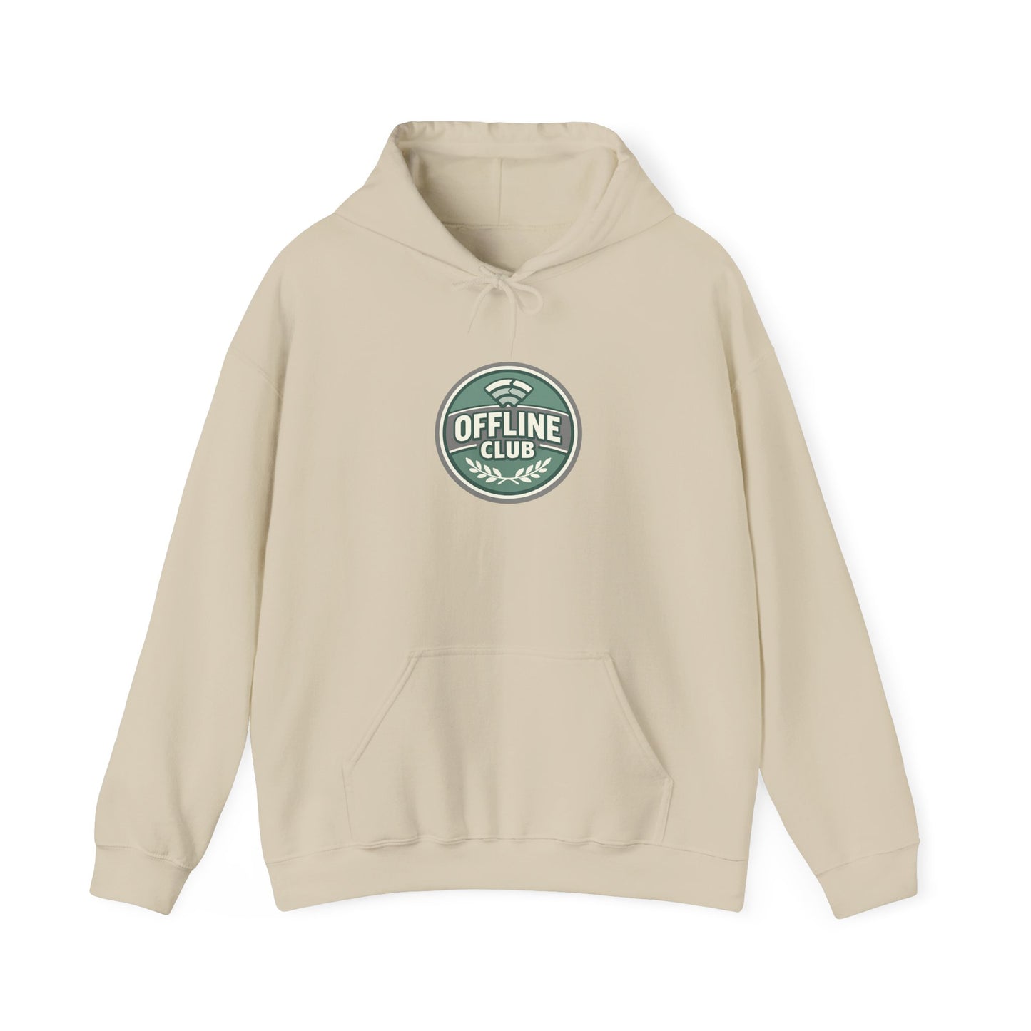 Offline Club Badge Hoodie | digital detox, log off