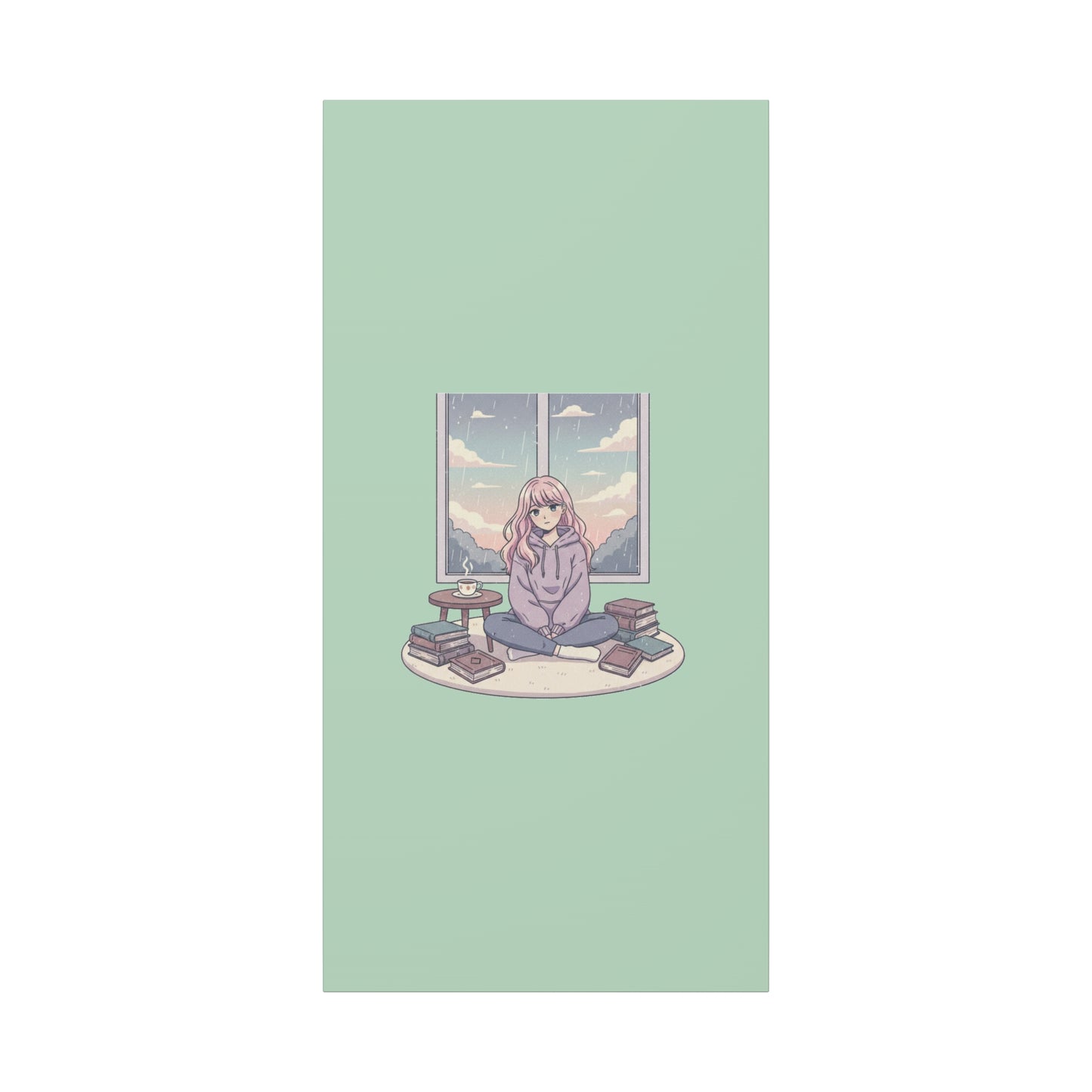Cozy Girl Reading Wall Art — Matte Stretched Canvas