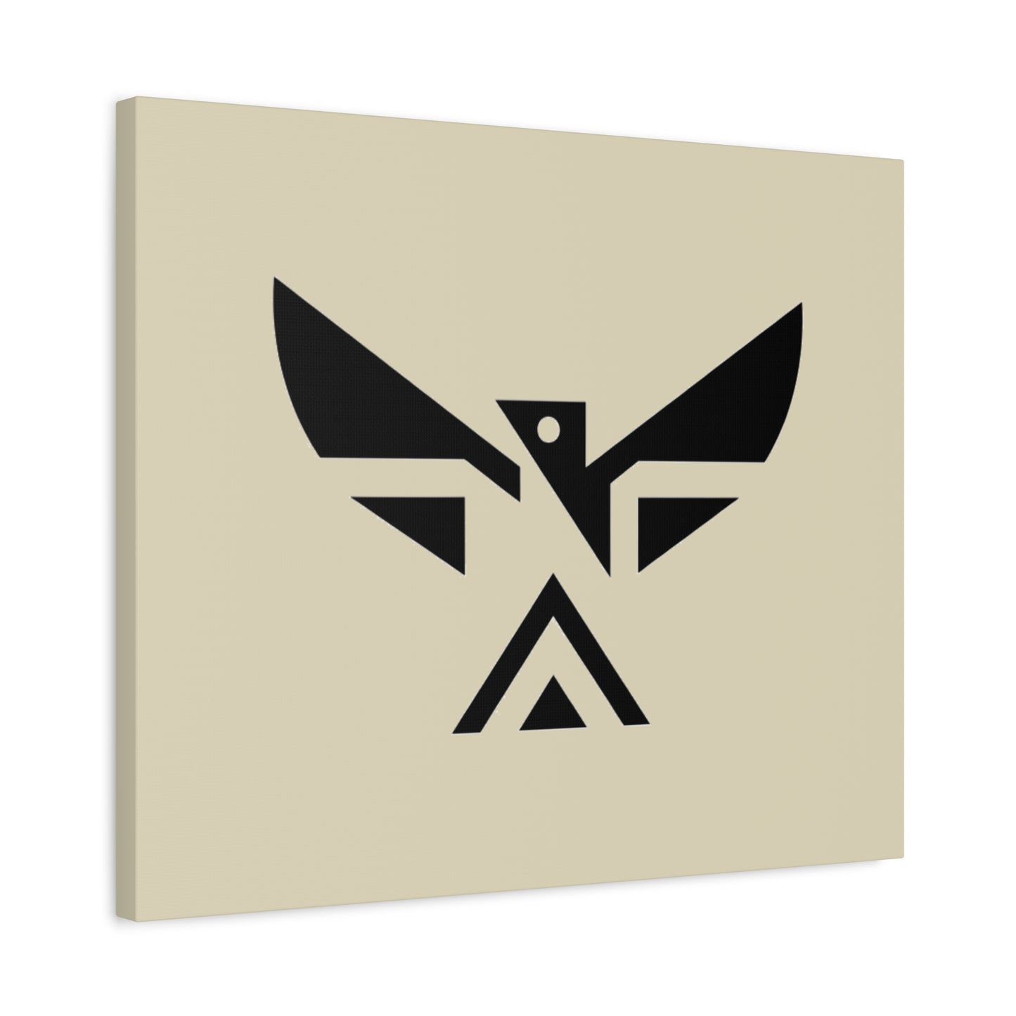 Minimalist Geometric Eagle Canvas Print — Modern Native-Inspired Wall Art