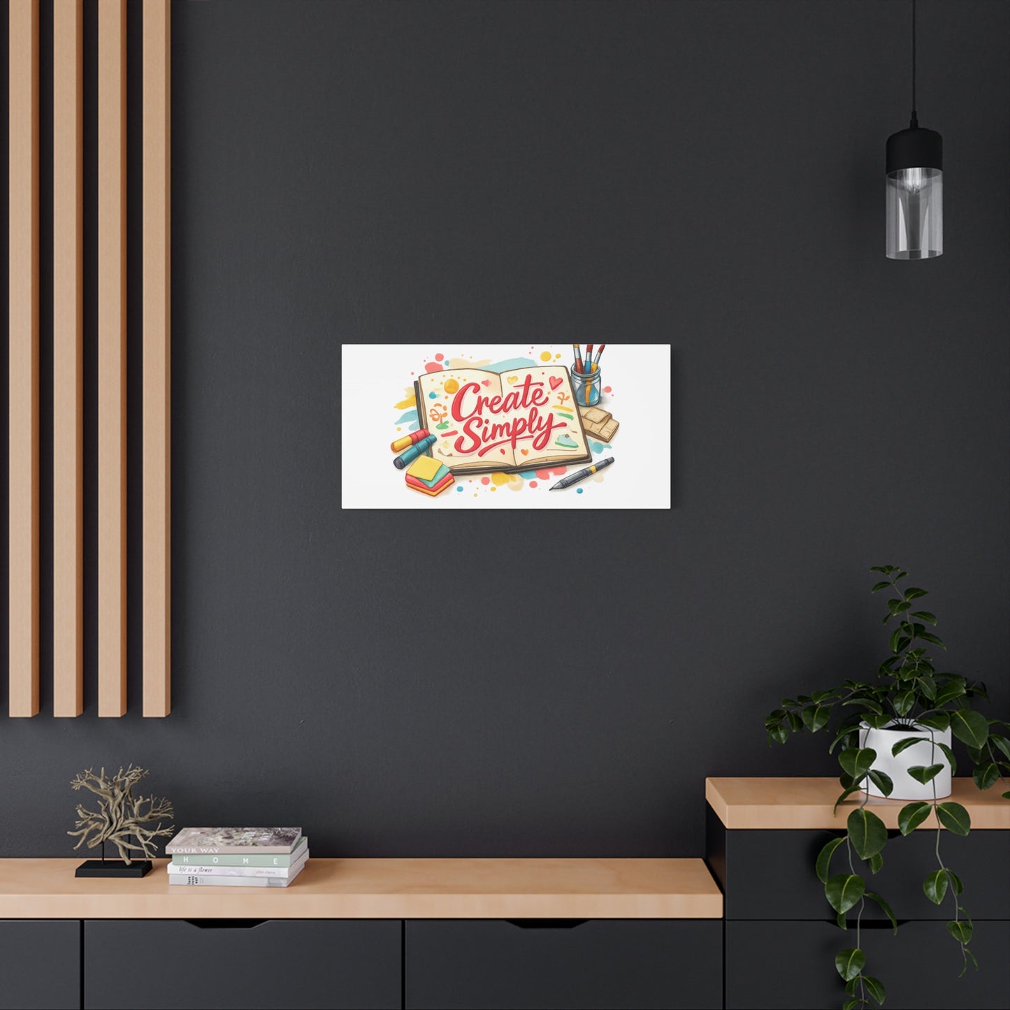 Create Simply Notebook Art Canvas | handmade marker aesthetic, hand-drawn doodle