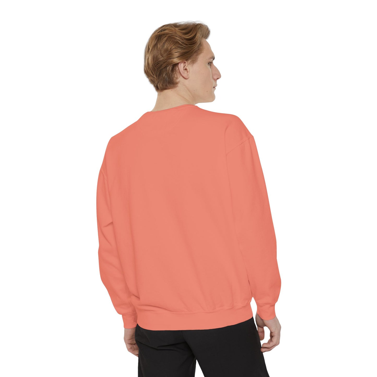 Retro 'Good Vibes' Garment-Dyed Sweatshirt — Vintage Mushroom Graphic