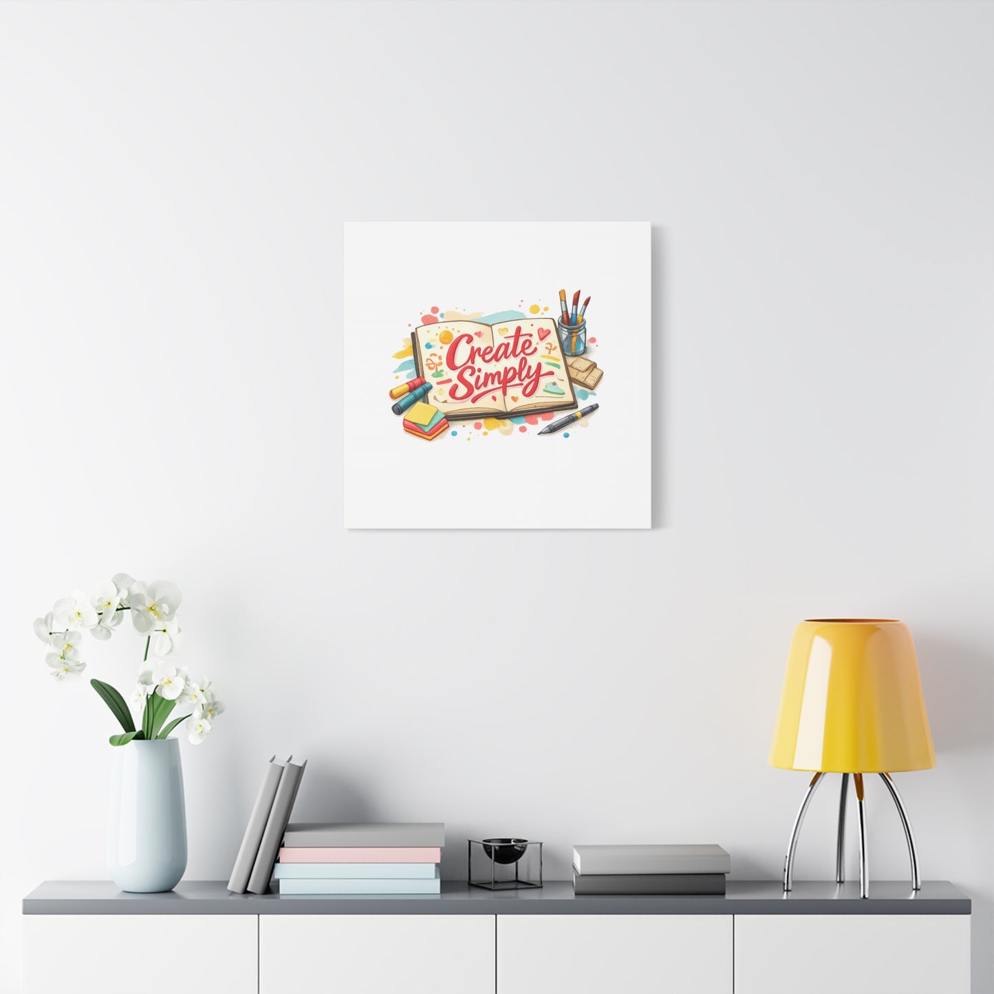Create Simply Notebook Art Canvas | handmade marker aesthetic, hand-drawn doodle