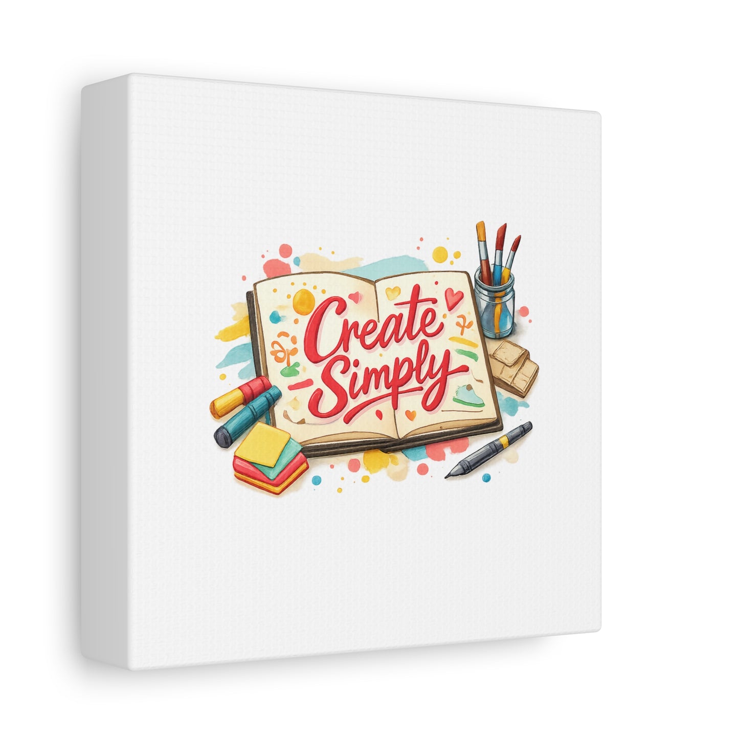Create Simply Notebook Art Canvas | handmade marker aesthetic, hand-drawn doodle