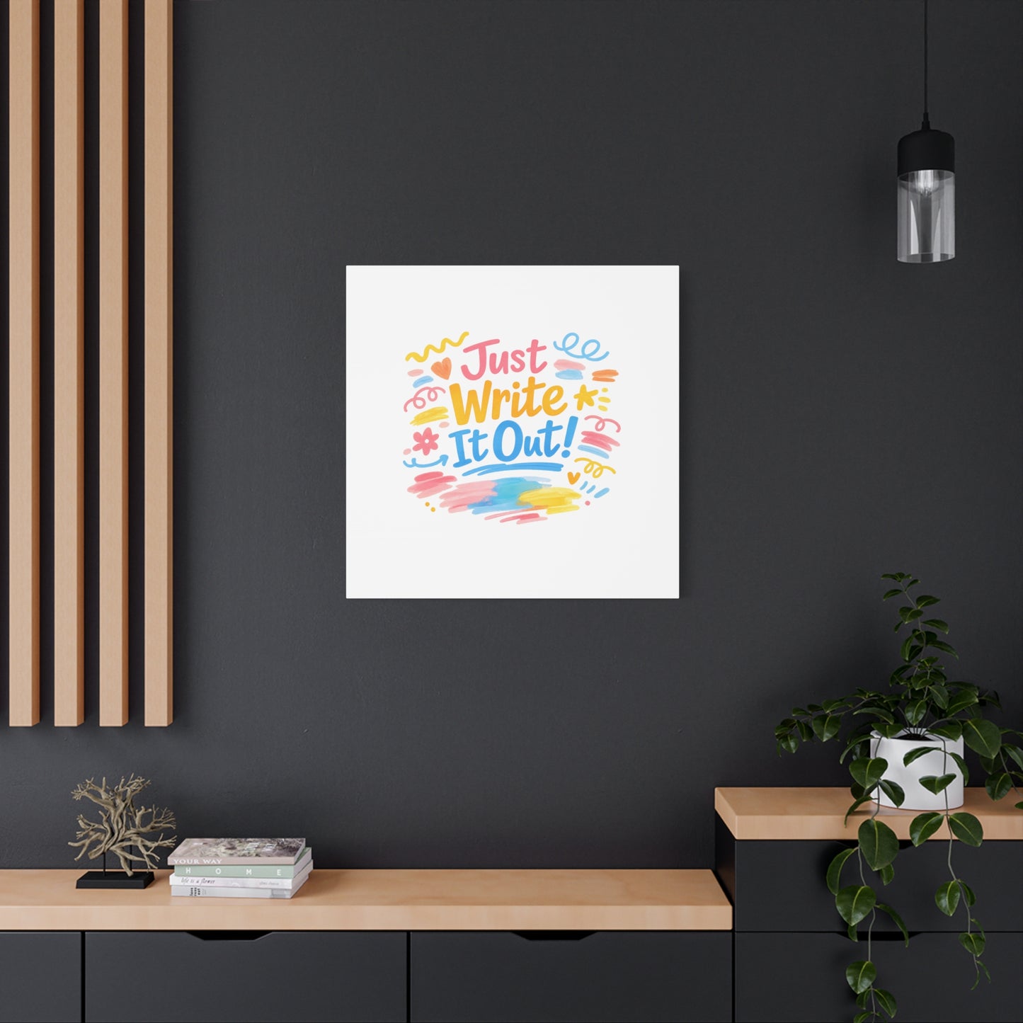 Just Write It Out! Canvas | handmade marker aesthetic, doodle art