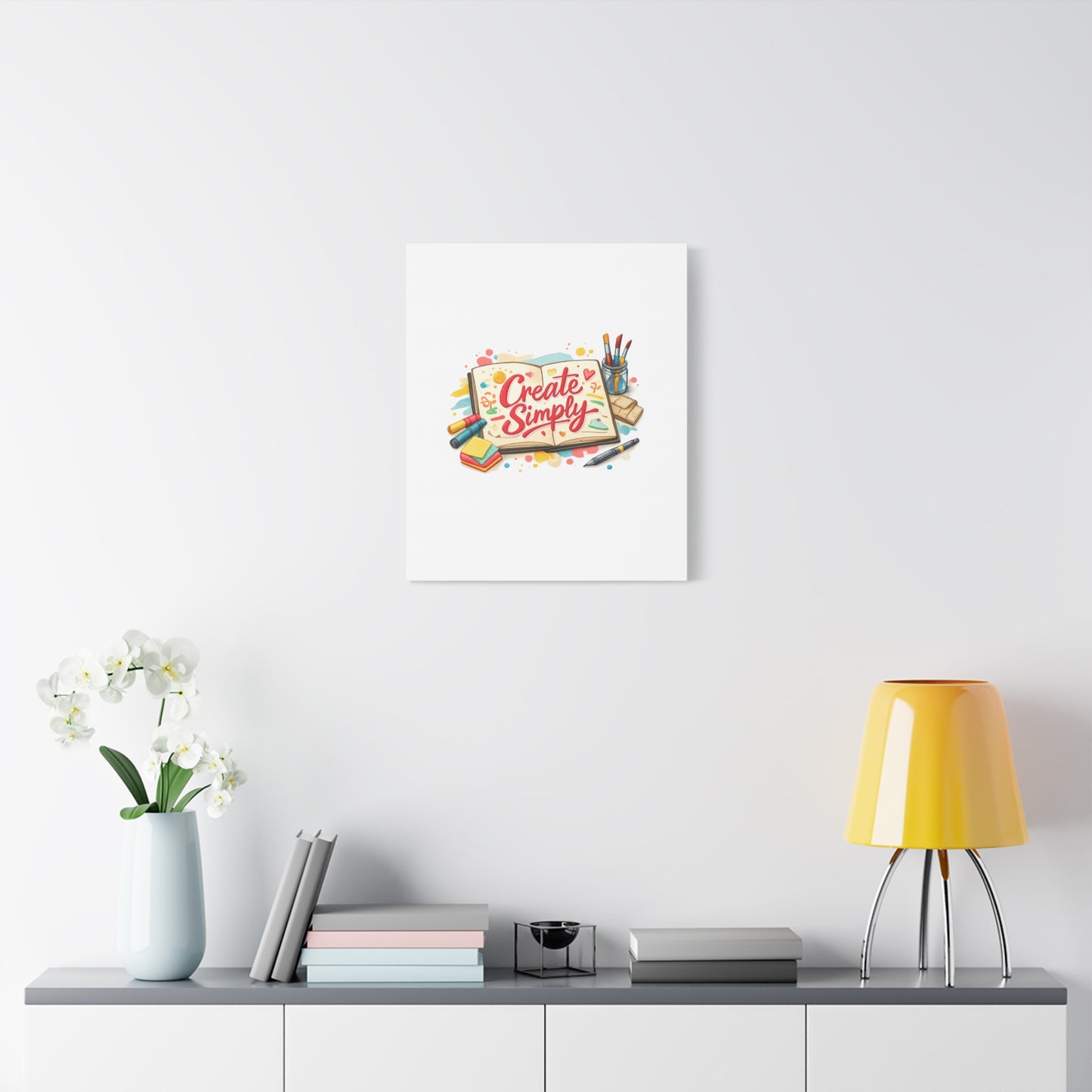 Create Simply Notebook Art Canvas | handmade marker aesthetic, hand-drawn doodle