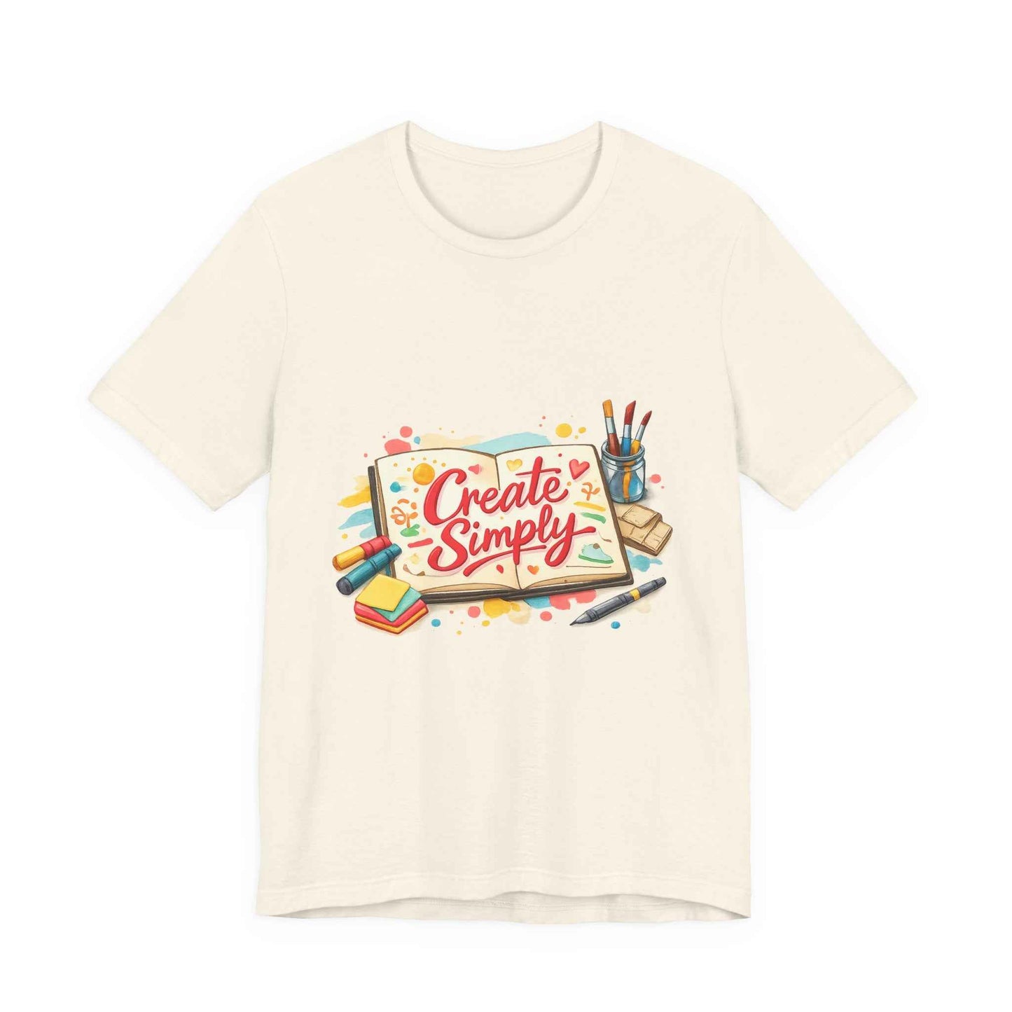 Create Simply Tee | hand‑drawn marker effect, doodle art sketchbook style