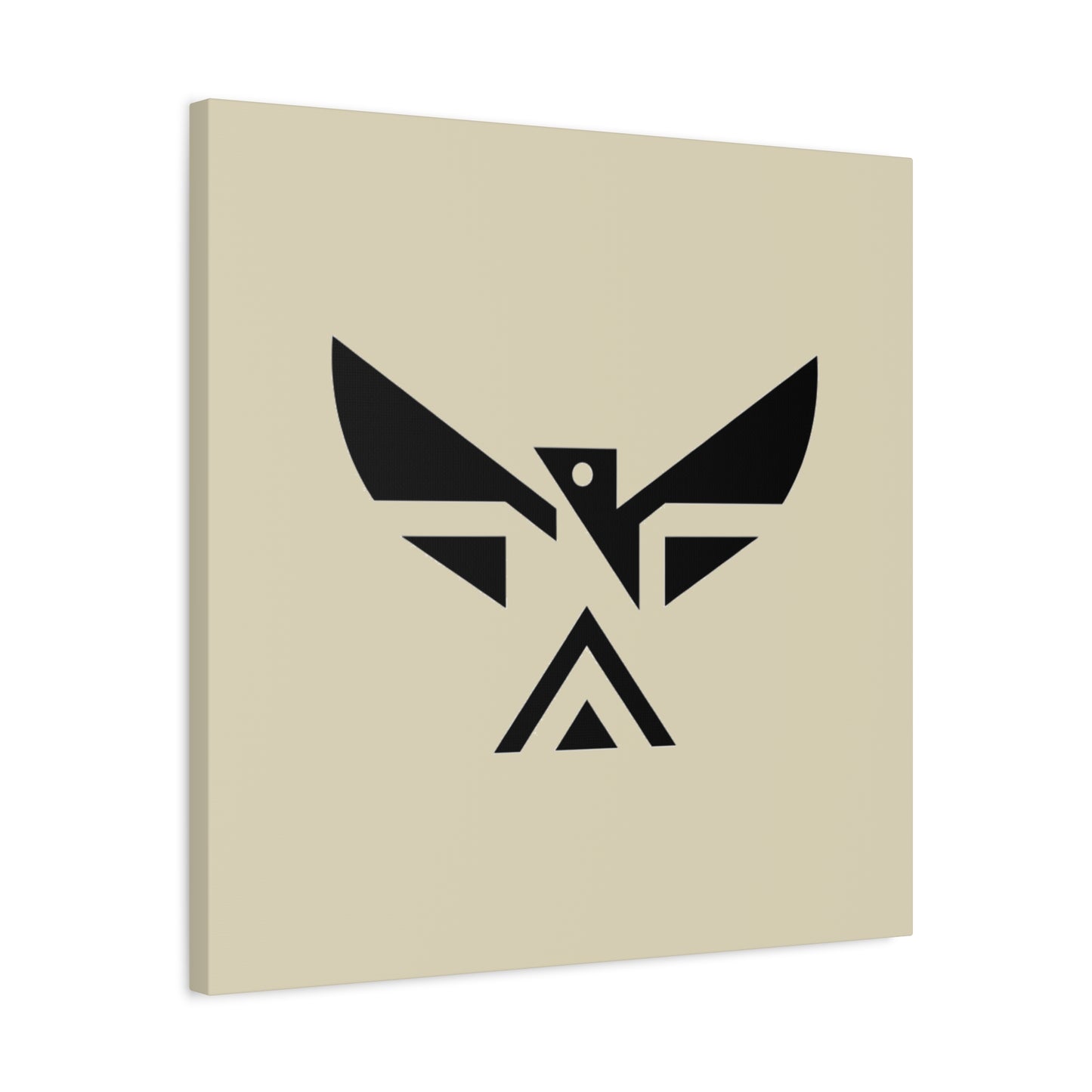 Minimalist Geometric Eagle Canvas Print — Modern Native-Inspired Wall Art