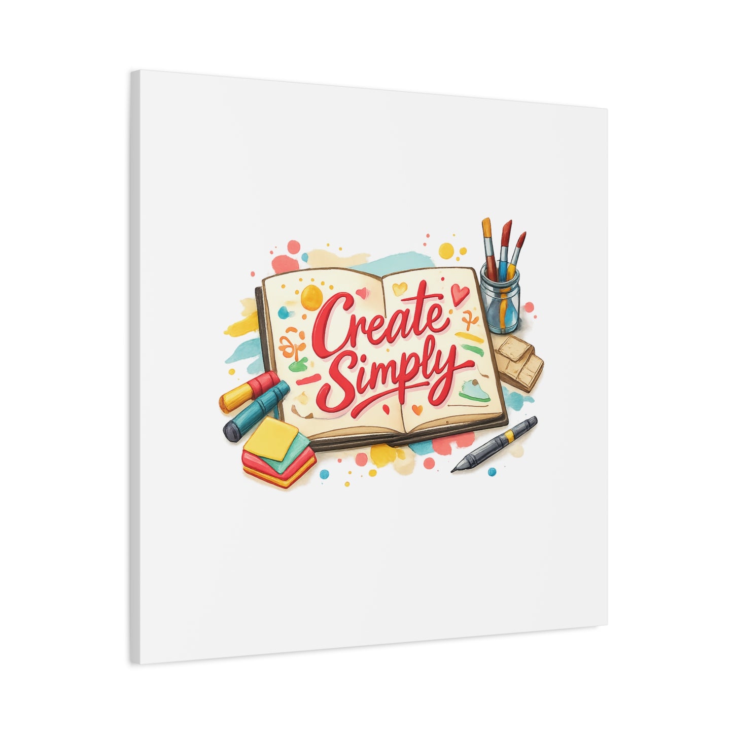 Create Simply Notebook Art Canvas | handmade marker aesthetic, hand-drawn doodle