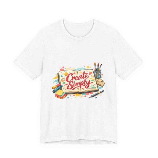 Create Simply Tee | hand‑drawn marker effect, doodle art sketchbook style