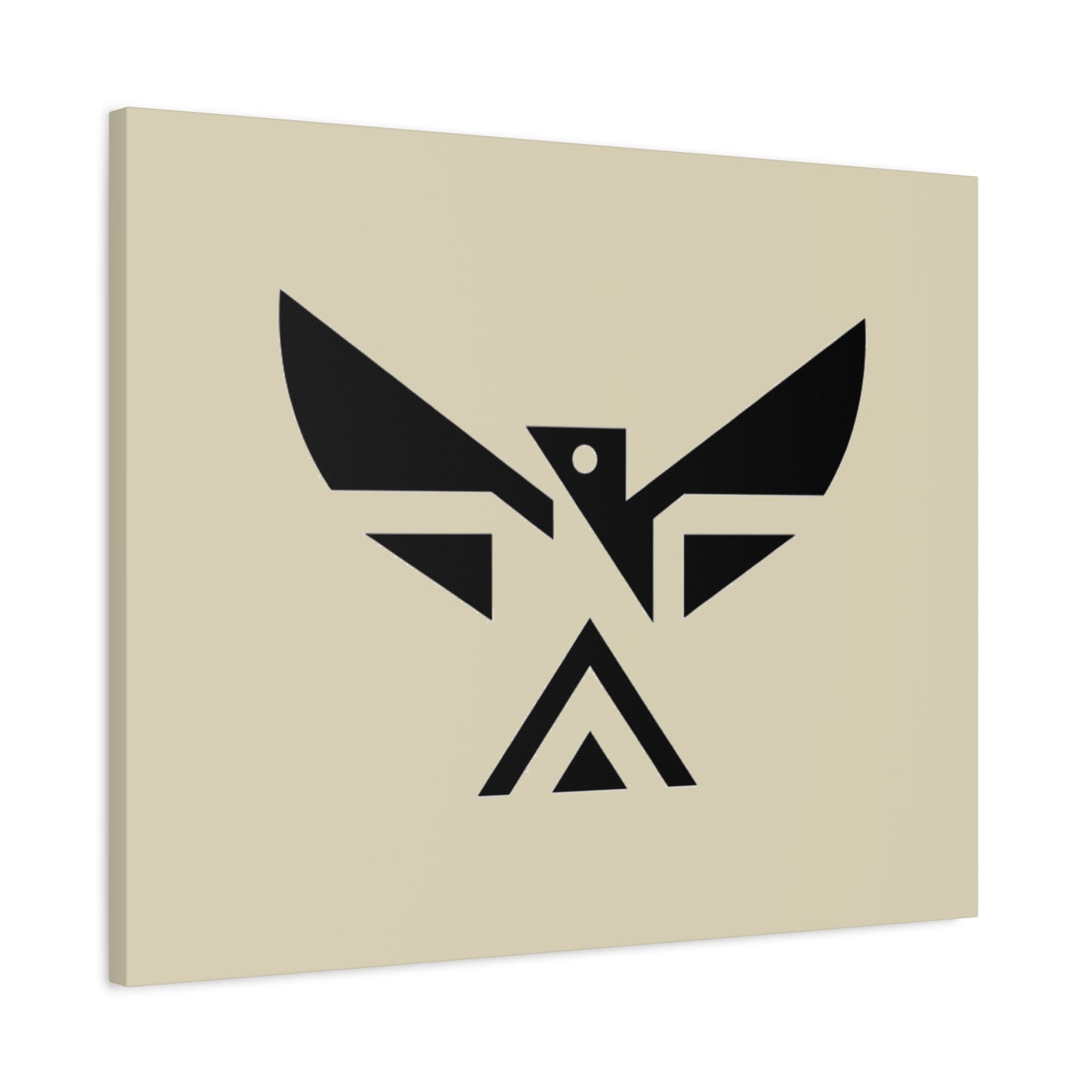 Minimalist Geometric Eagle Canvas Print — Modern Native-Inspired Wall Art