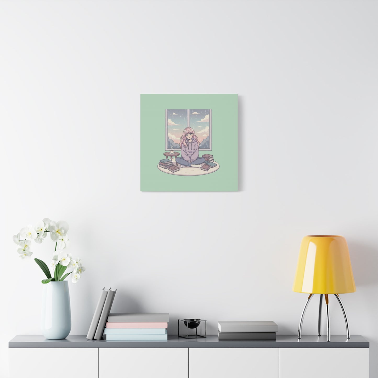 Cozy Girl Reading Wall Art — Matte Stretched Canvas