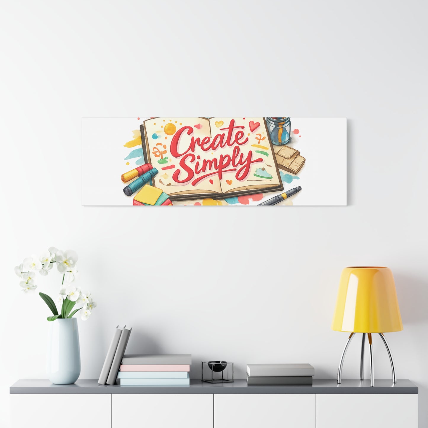 Create Simply Notebook Art Canvas | handmade marker aesthetic, hand-drawn doodle