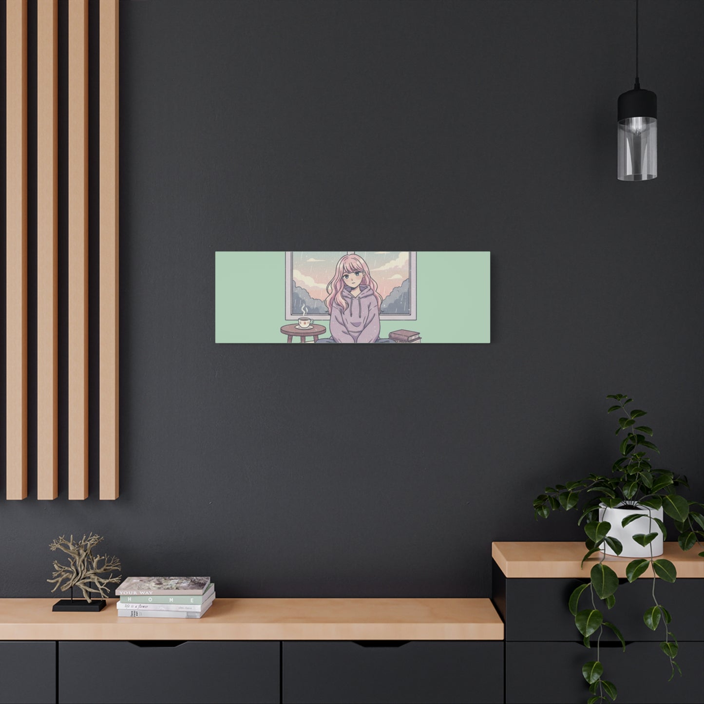 Cozy Girl Reading Wall Art — Matte Stretched Canvas