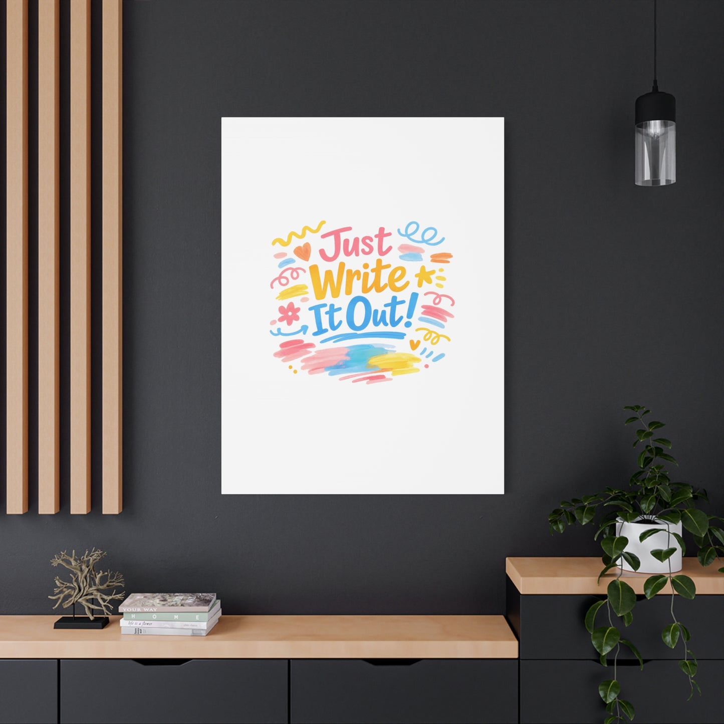 Just Write It Out! Canvas | handmade marker aesthetic, doodle art