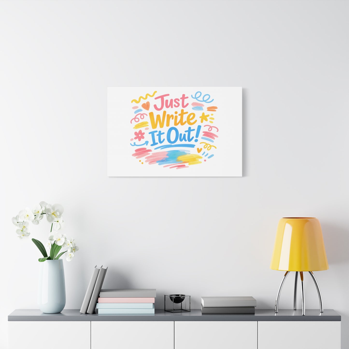 Just Write It Out! Canvas | handmade marker aesthetic, doodle art