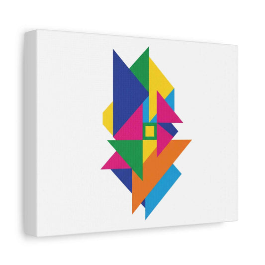 Abstract Geometric Art Canvas — Colorful Modern Stretched Wall Art