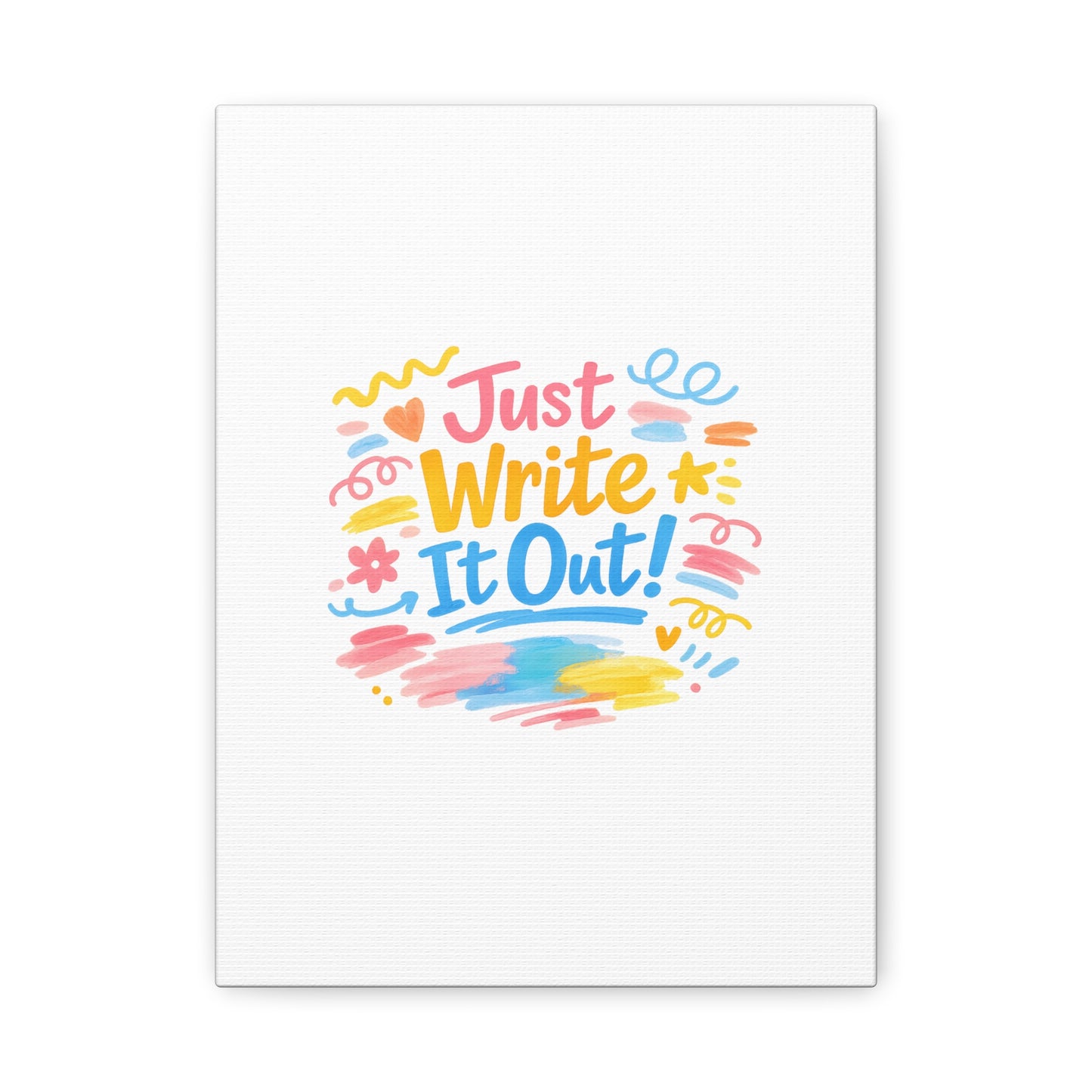 Just Write It Out! Canvas | handmade marker aesthetic, doodle art