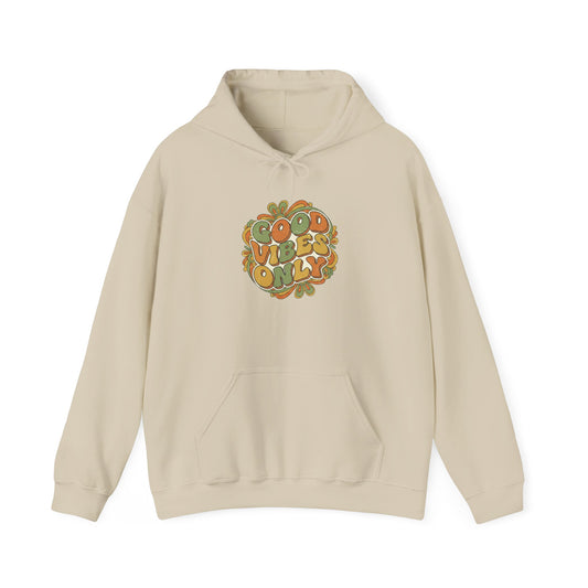 Good Vibes Only Hoodie — Retro Floral 'Good Vibes Only' Graphic Sweatshirt