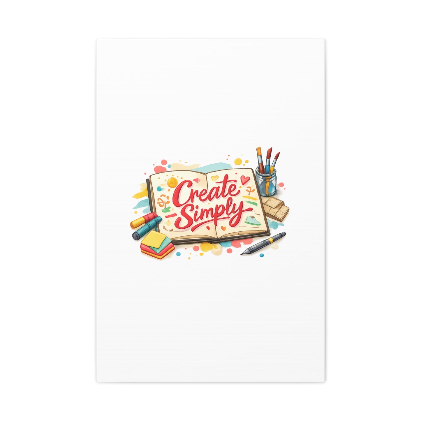 Create Simply Notebook Art Canvas | handmade marker aesthetic, hand-drawn doodle